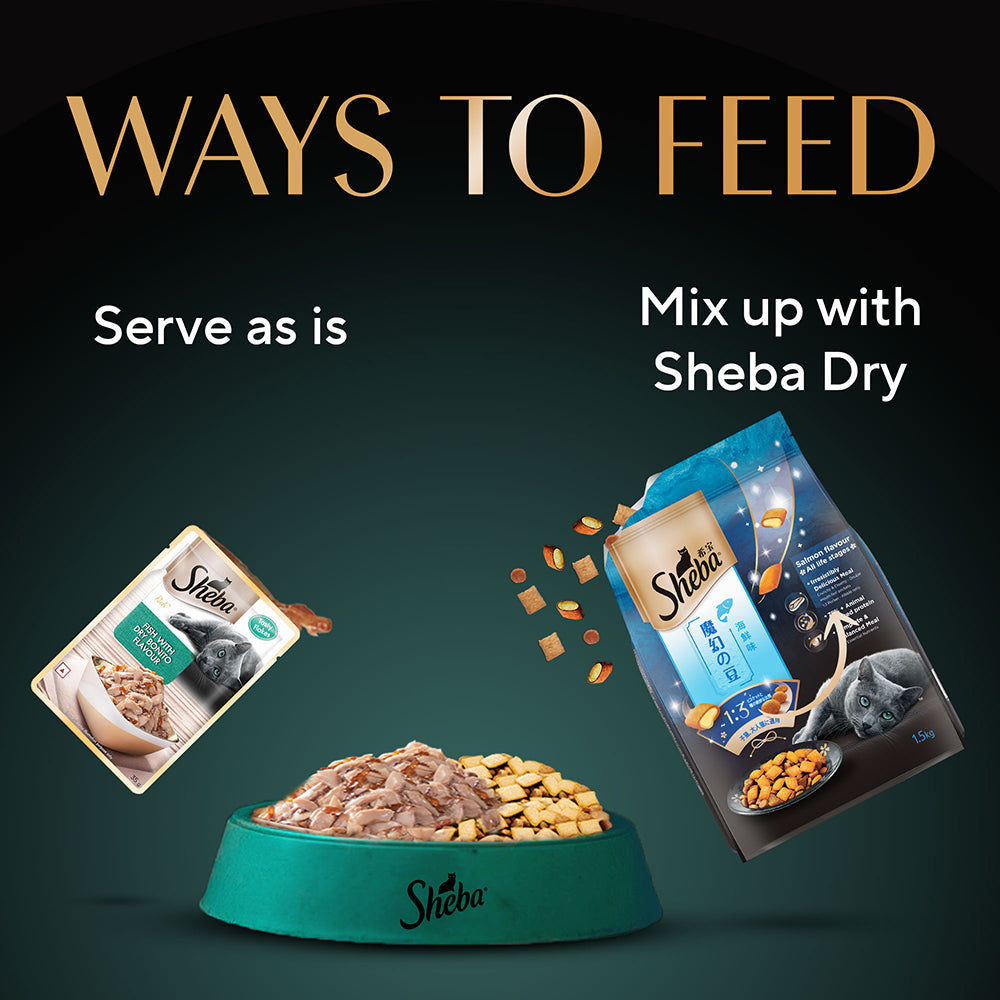 Sheba Fish with Dry Bonito Flake Premium Cat Wet Food