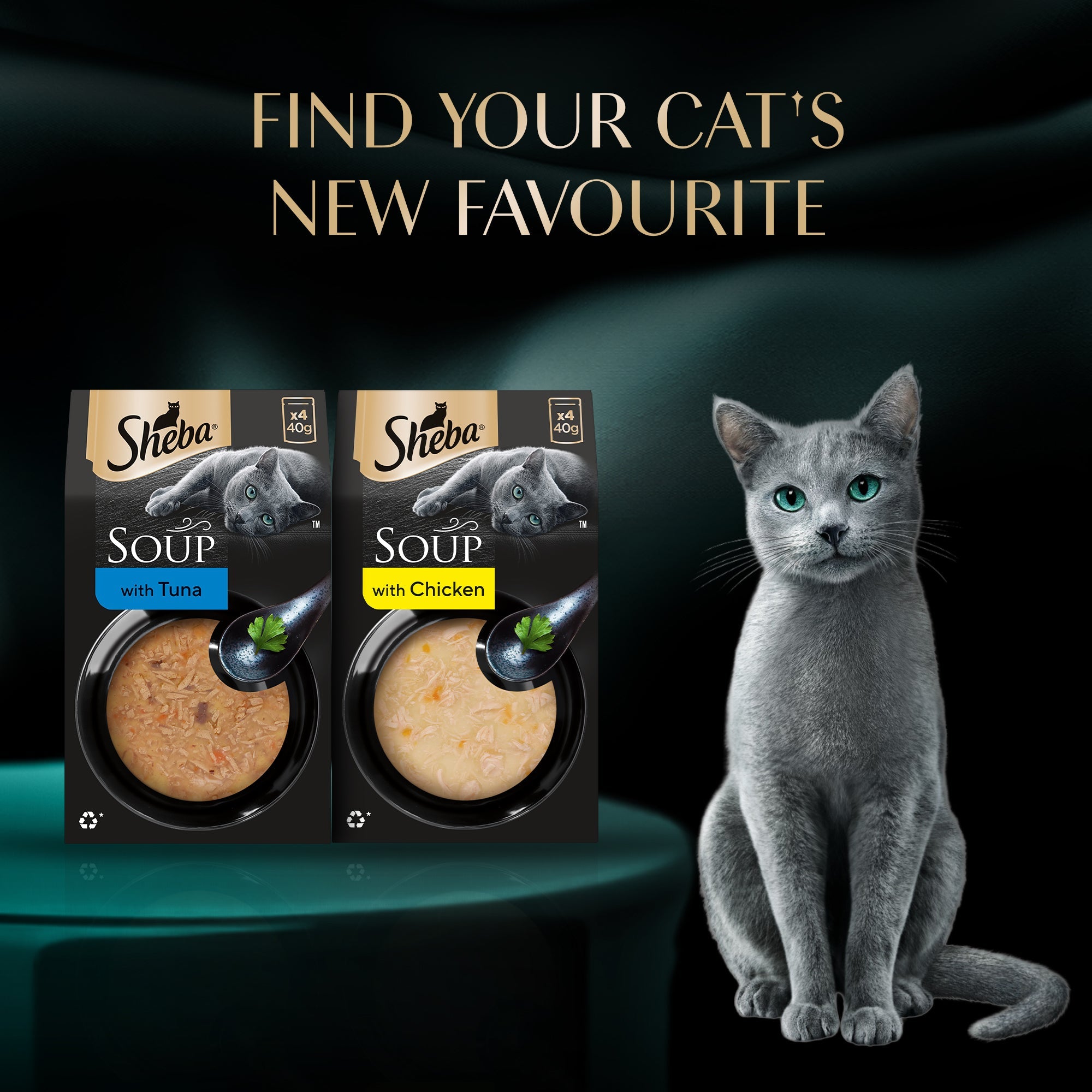 Sheba Soup with Tuna Adult Cat Wet Food