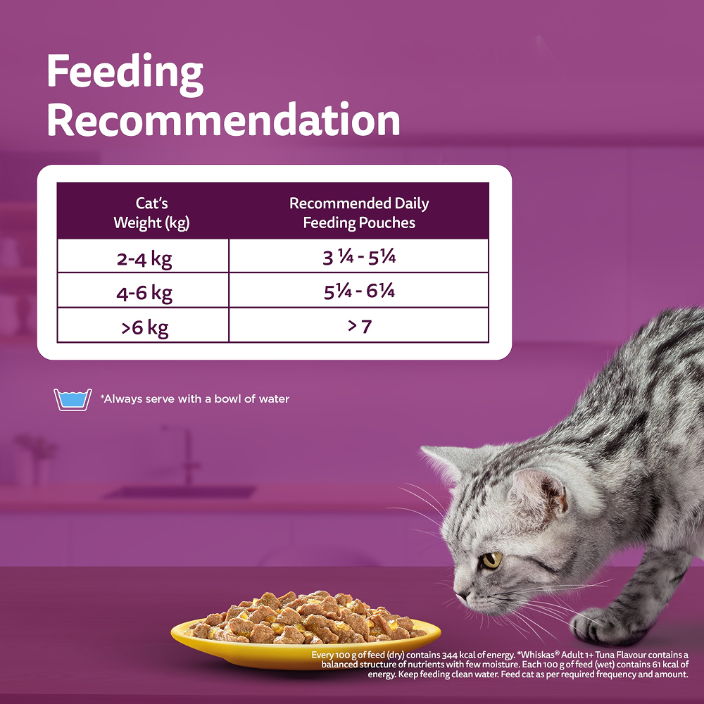Whiskas Tuna & White Fish Adult (1+ Years) Cat Wet Food
