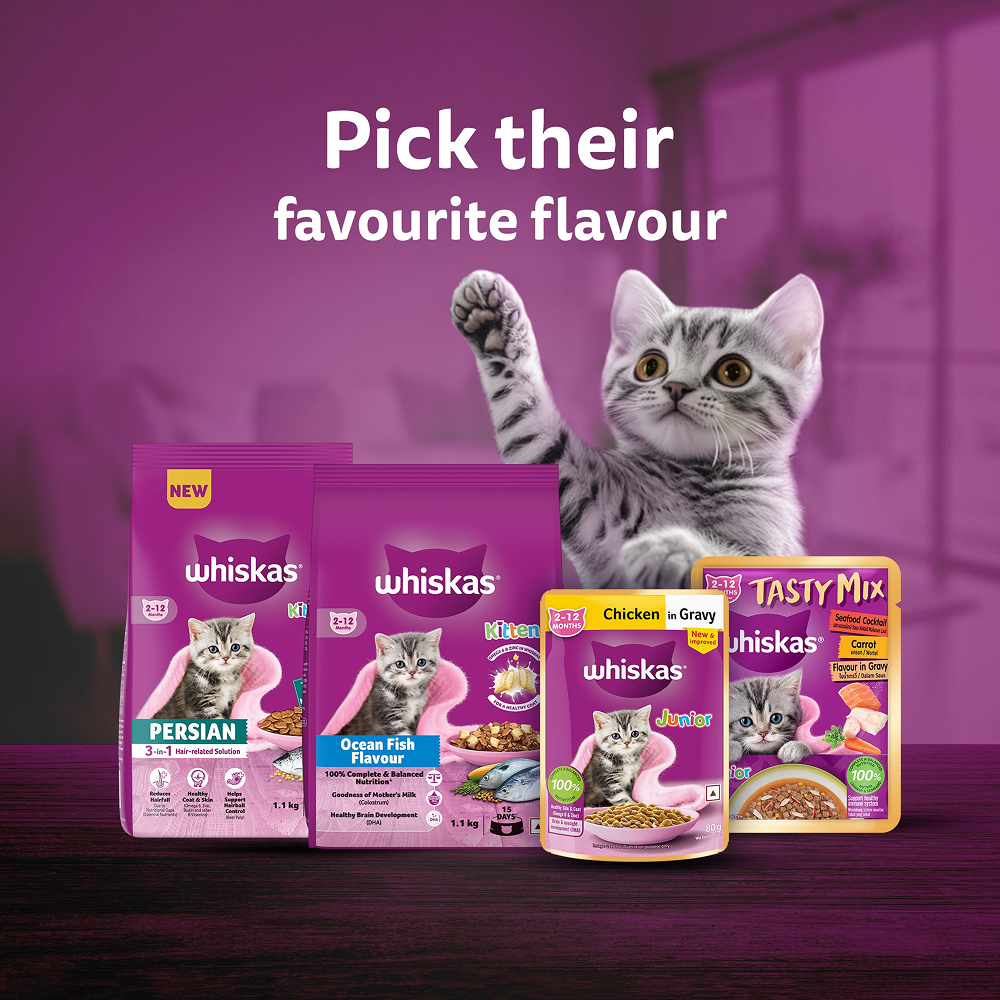 Whiskas Tasty Mix Chicken Tuna with Sweet Potato Kitten Cat Wet Food