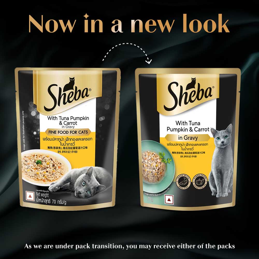 Sheba Tuna Pumpkin & Carrot In Gravy Rich Premium Adult Fine Cat Wet Food