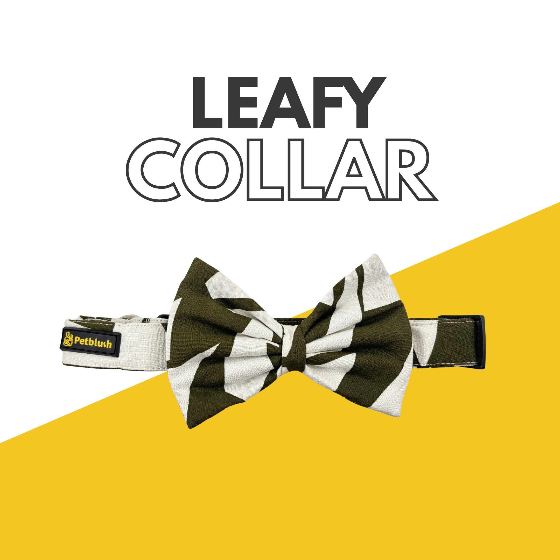 Petblush Leafy Bow Collars