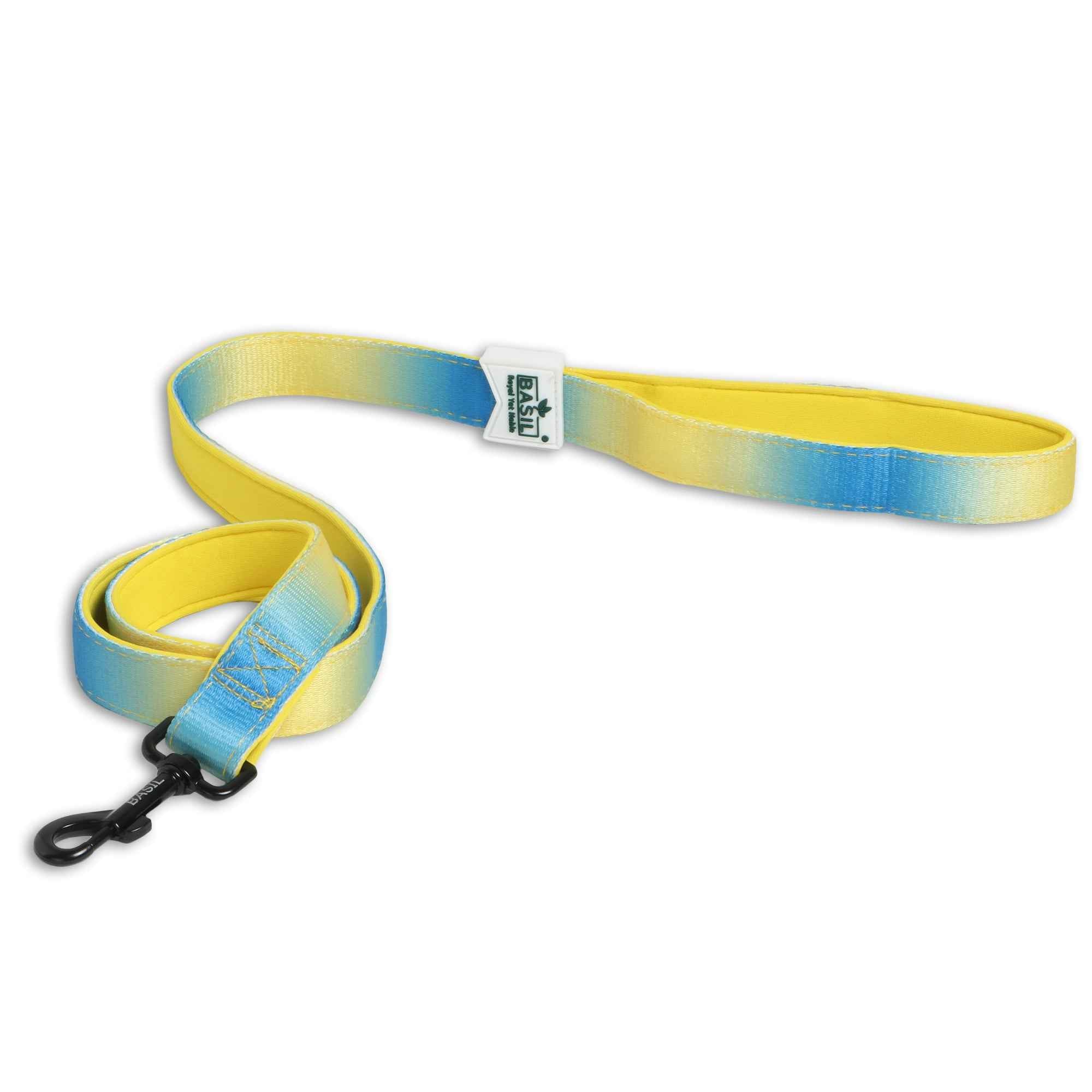 Padded Leash for Dogs, Cats & Puppies (Blue & Yellow)
