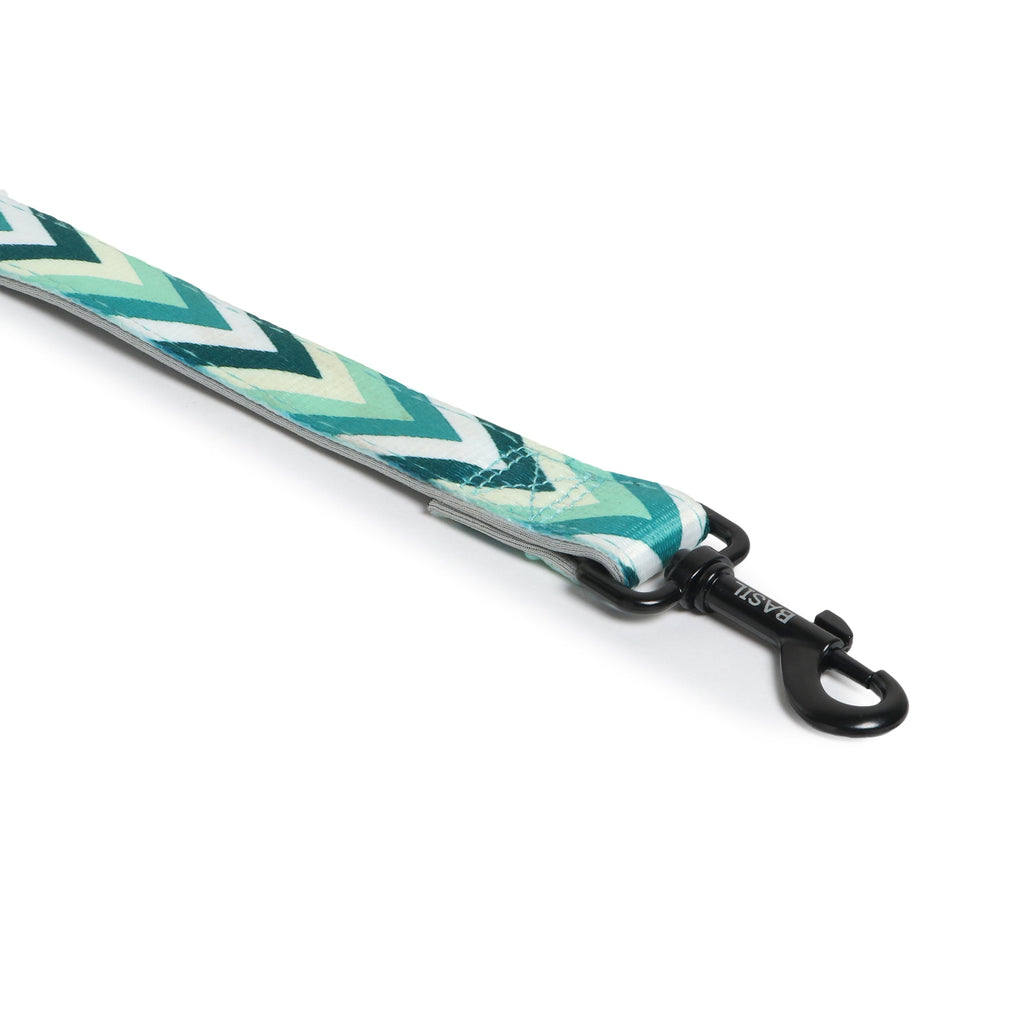 Padded Leash for Dogs, Cats & Puppies (Zig-Zag Green)