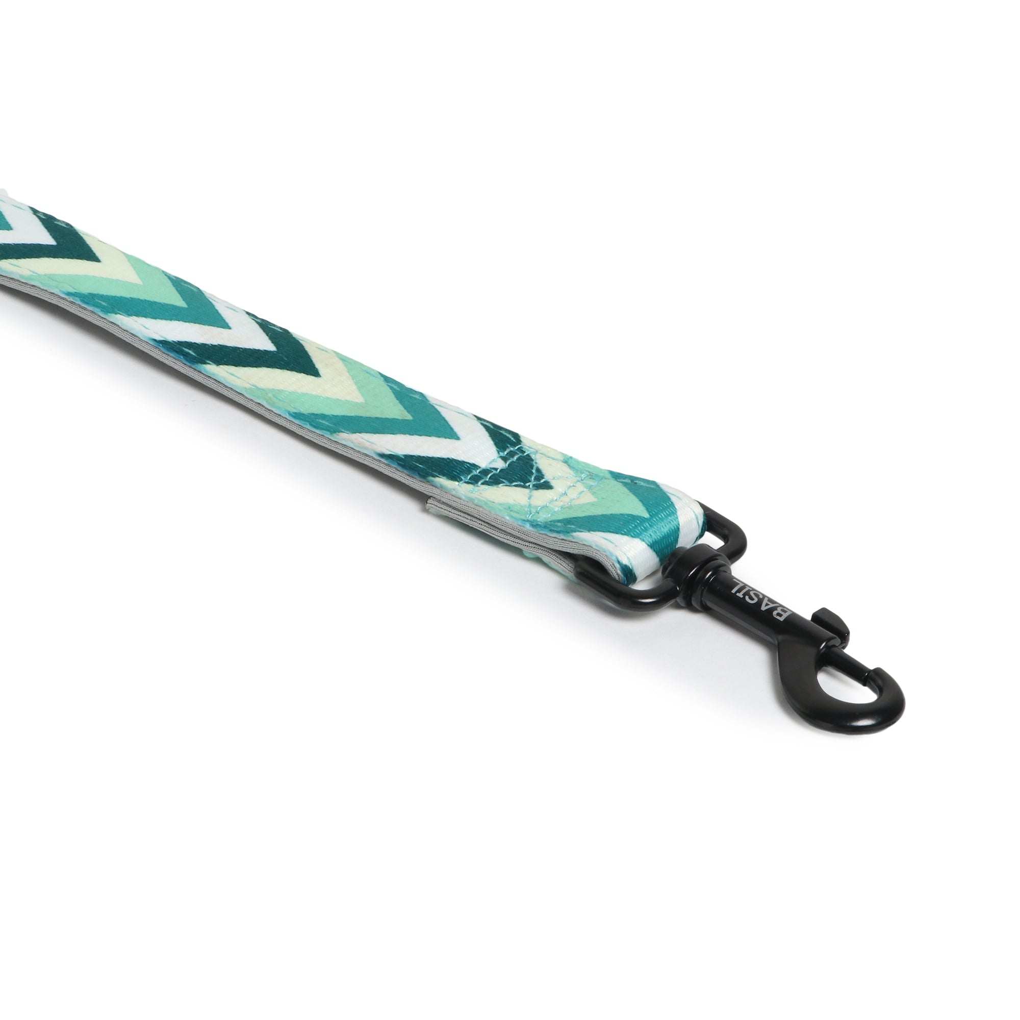 Padded Leash for Dogs, Cats & Puppies (Zig-Zag Green)