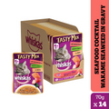 Whiskas Seafood Cocktail With Wakame Seaweed in Gravy Tasty Mix Adult Cat Wet Food
