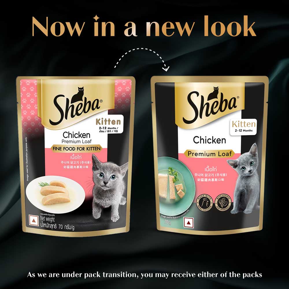 Sheba Chicken Loaf Rich Premium Kitten (2 to 12 Months) Fine Cat Wet Food