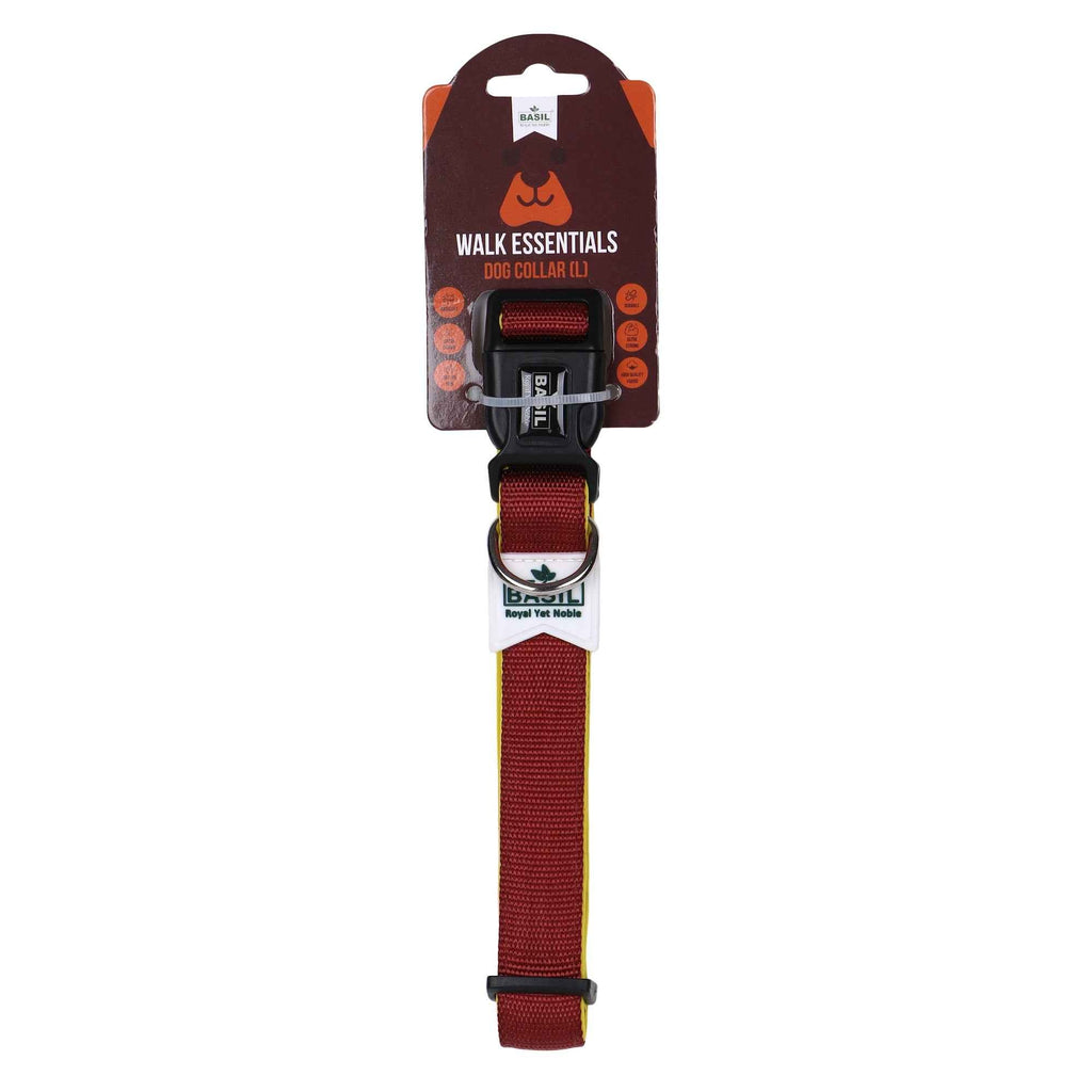 Padded Adjustable Collar for Dogs, Puppies & Cats (Maroon)
