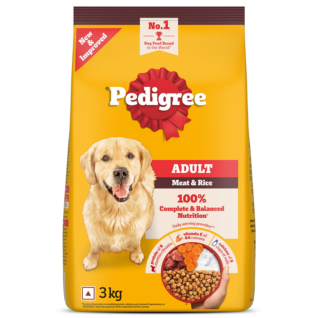 Pedigree Meat & Rice Adult Dog Dry Food