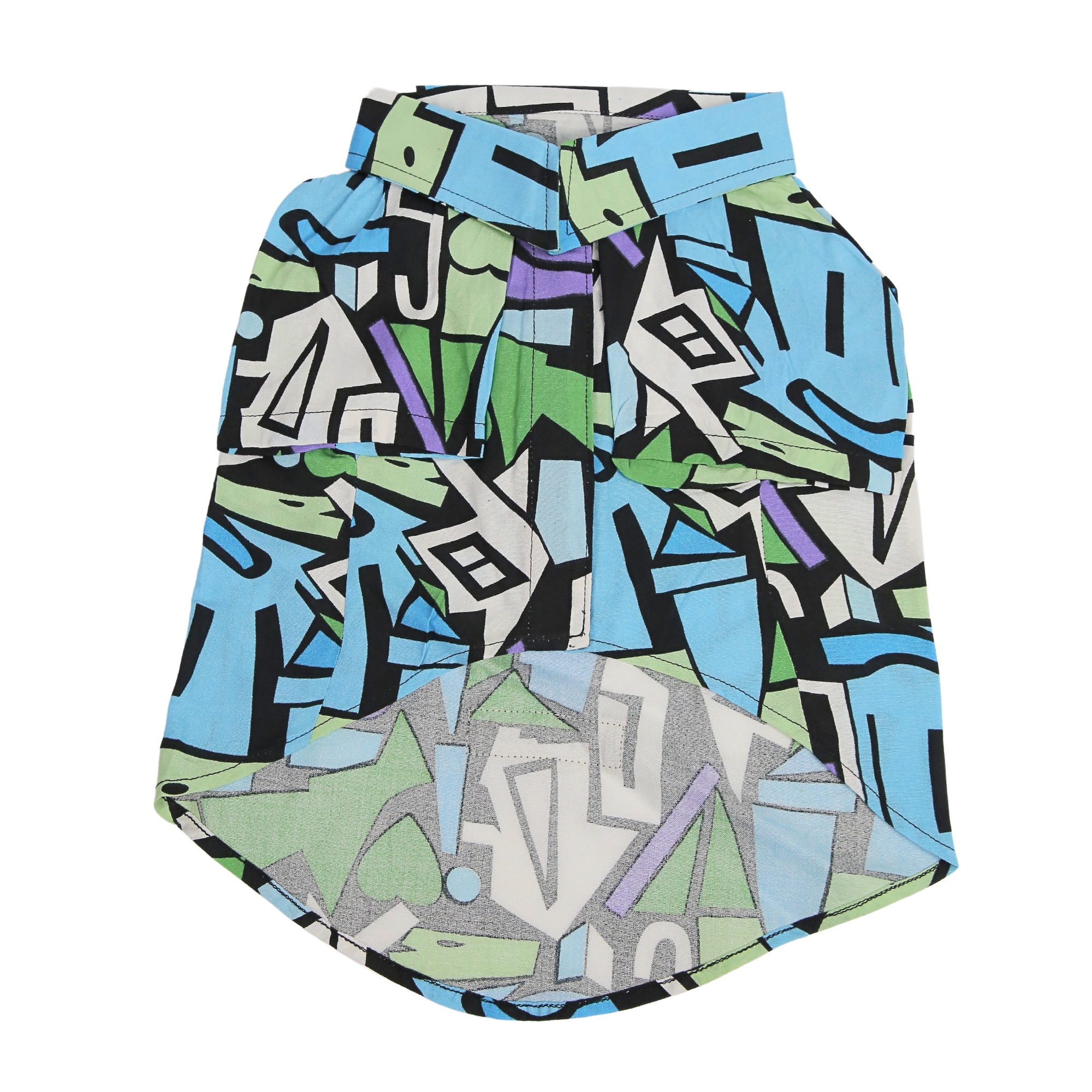 Petblush Blue Funky Abstract Shirt