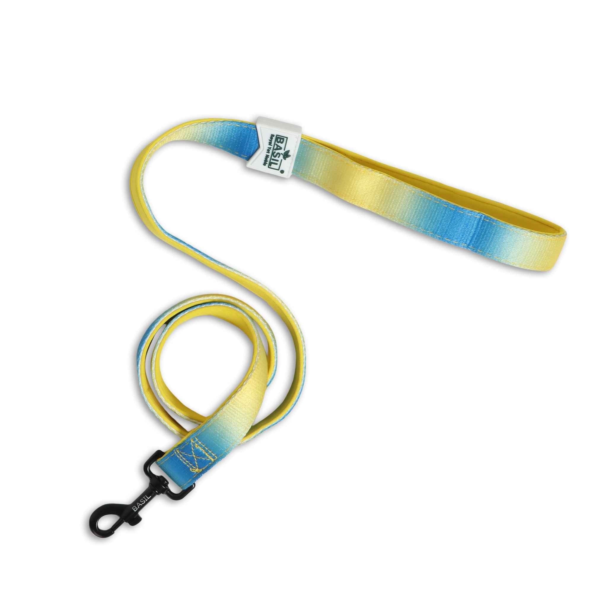 Padded Leash for Dogs, Cats & Puppies (Blue & Yellow)