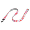 Padded Leash for Dogs, Cats & Puppies (Zig-Zag Red)