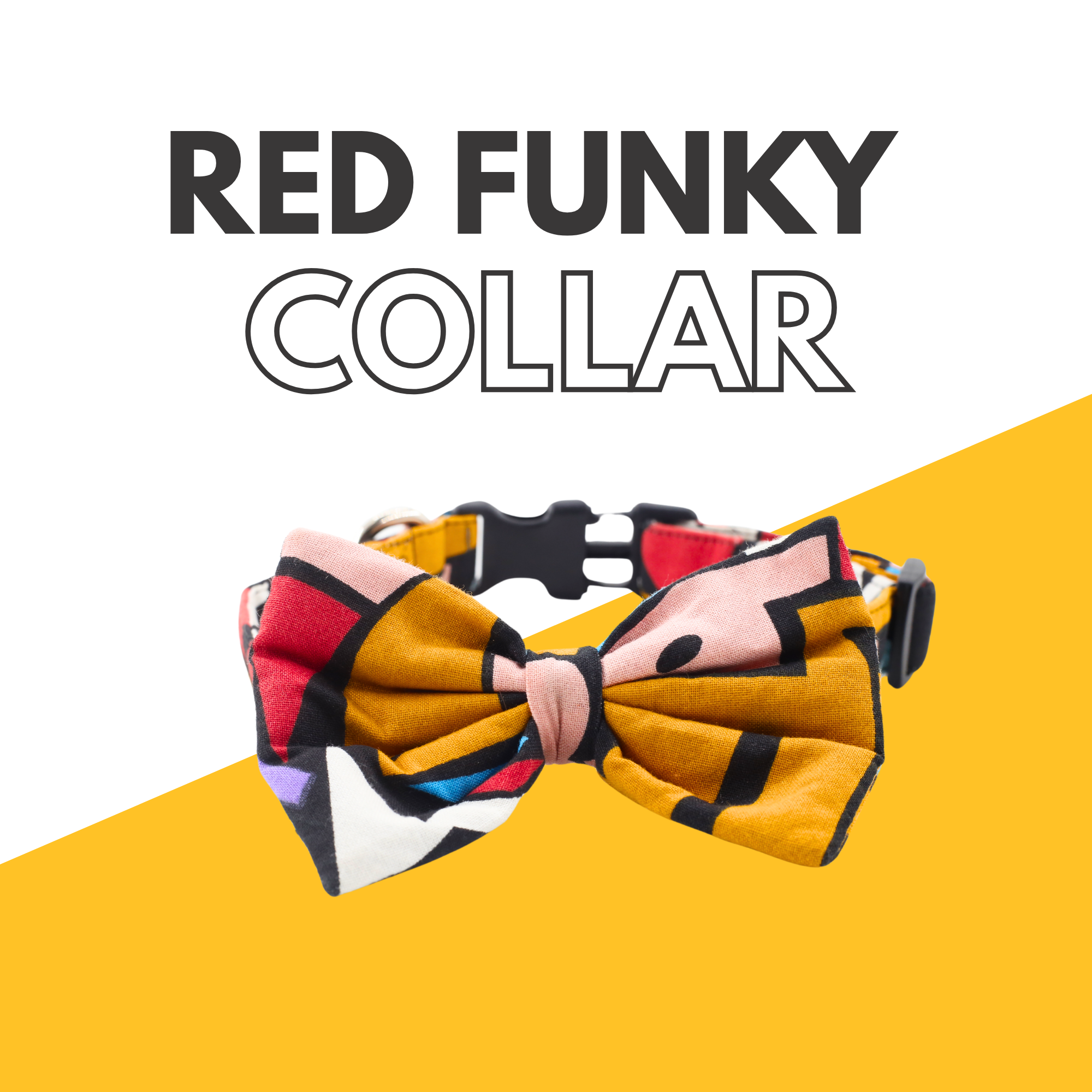 Petblush Red Funky Bow Collar