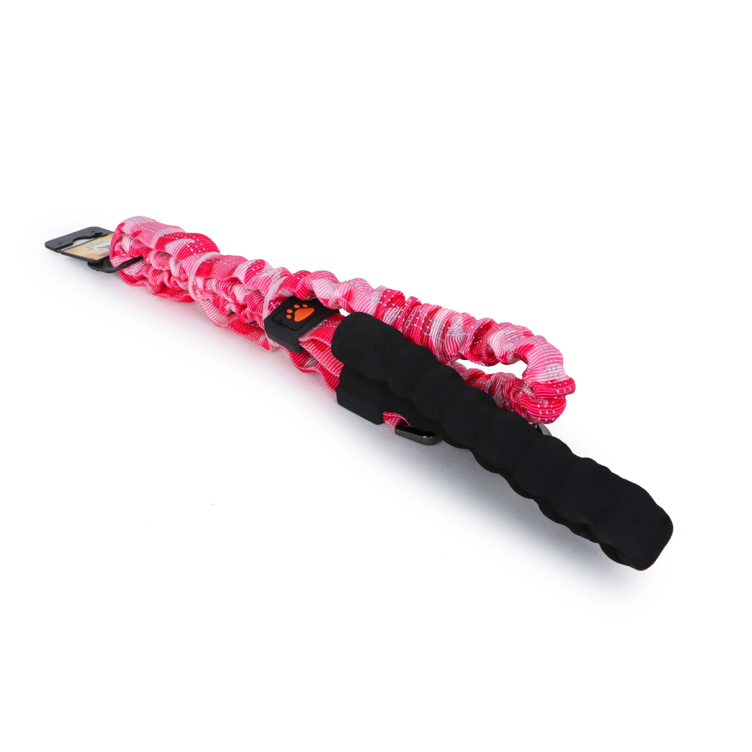 Shock Absorbing Stretch Leash, 2.5 Feet (Pink)