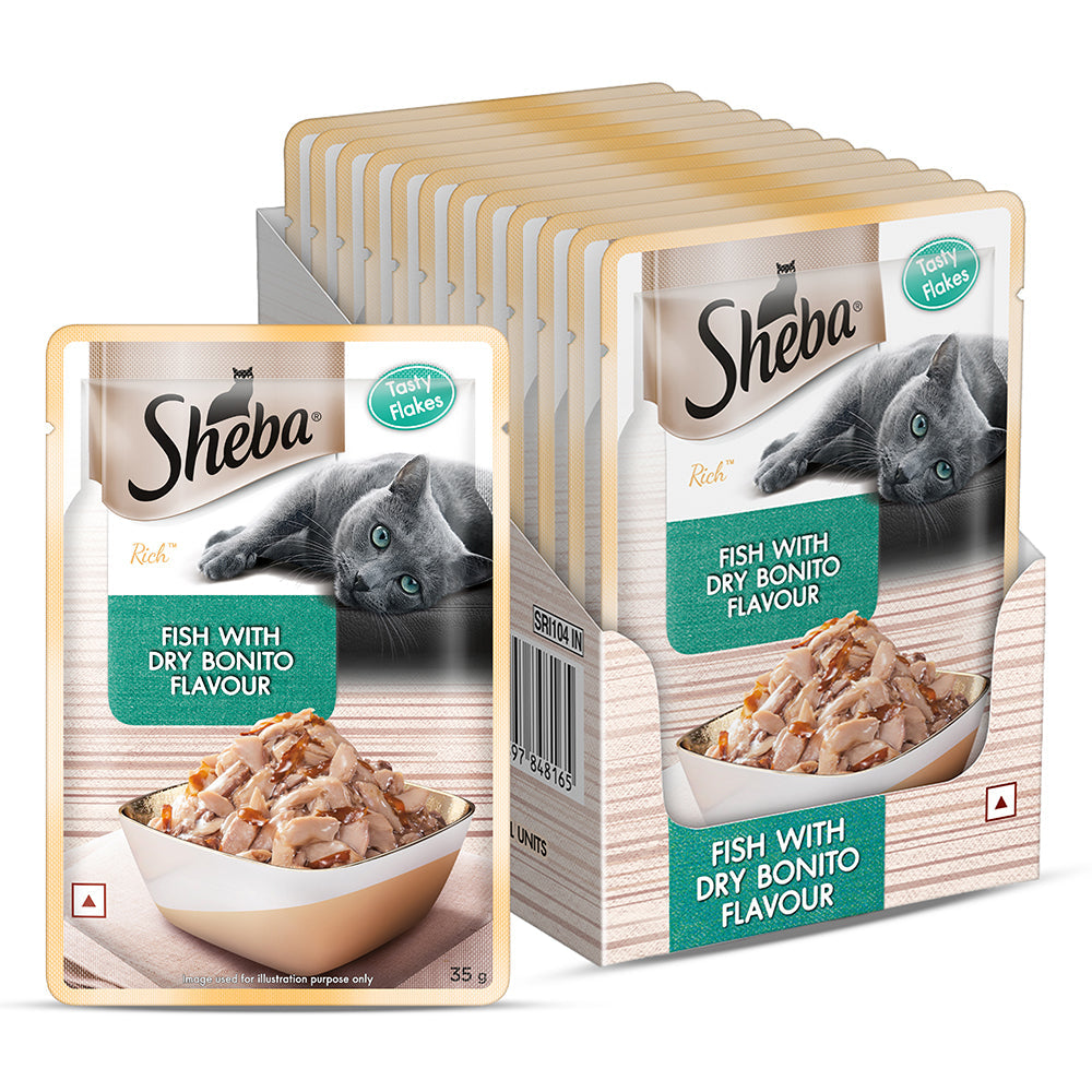 Sheba Fish with Dry Bonito Flake Premium Cat Wet Food