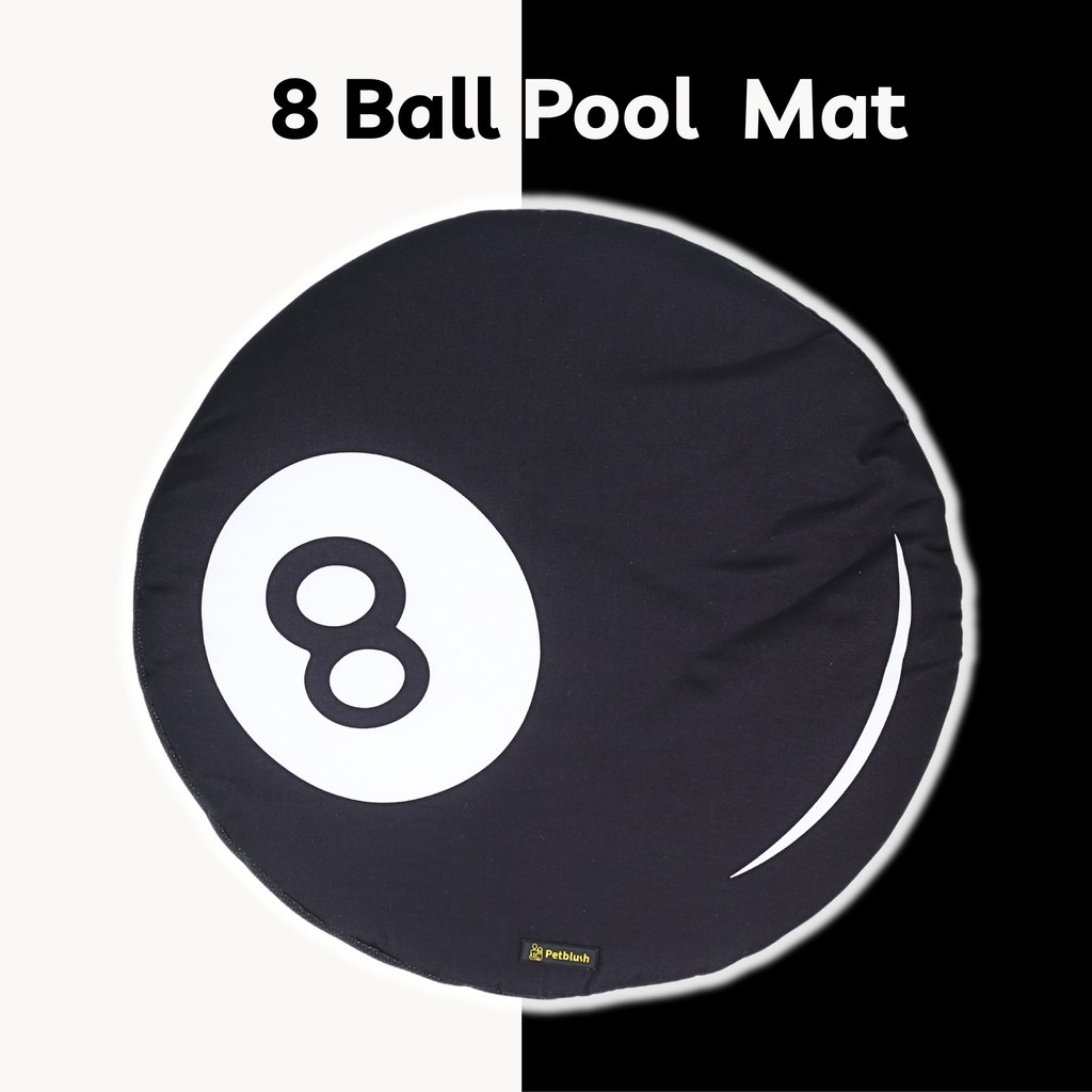 Petblush 8 Ball Pool Shaped Mat For Dogs