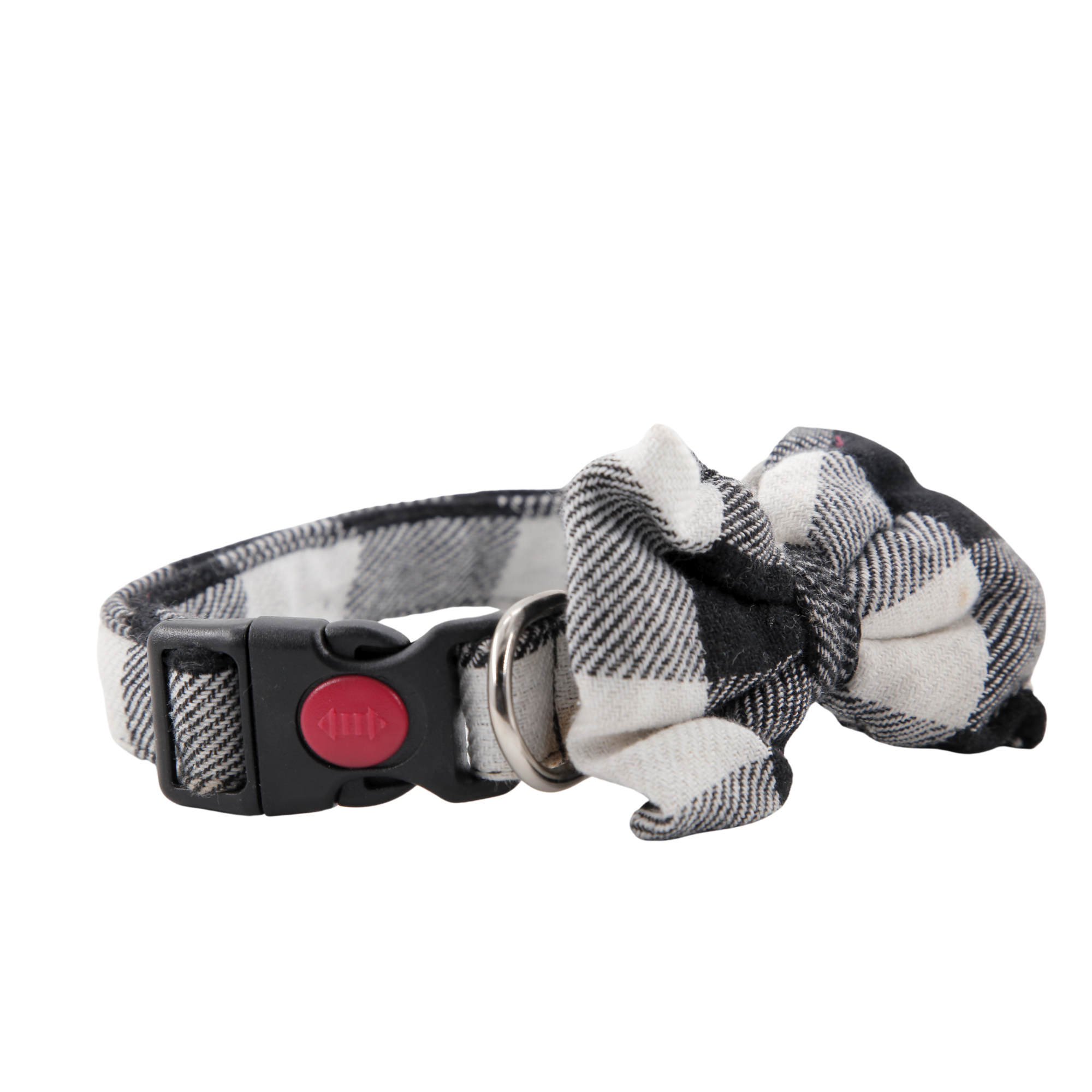 Petblush Checks  Bow Collar For Dogs