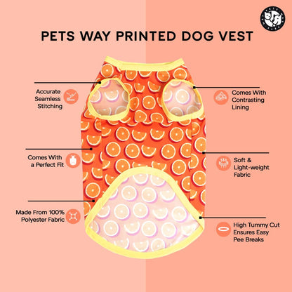 Retro Printed Dog Vest