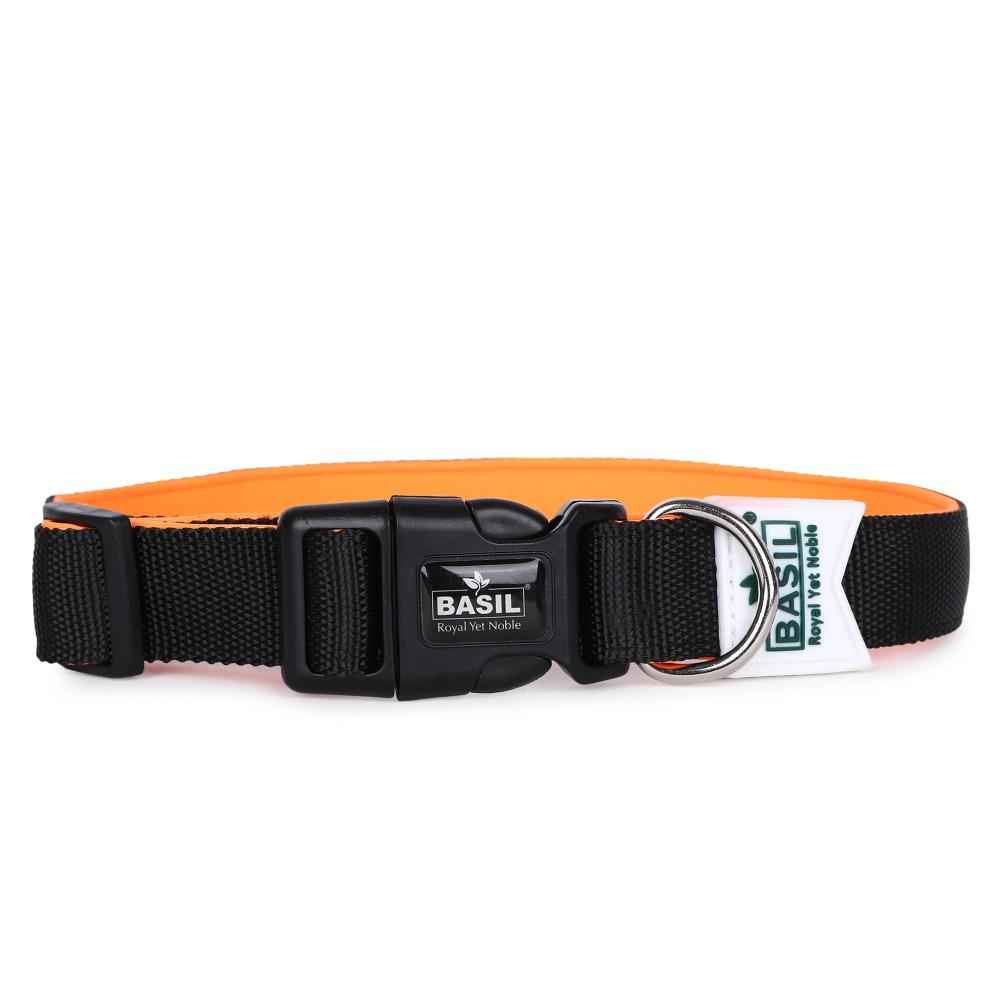 Padded Adjustable Collar for Dogs, Puppies & Cats (Black)