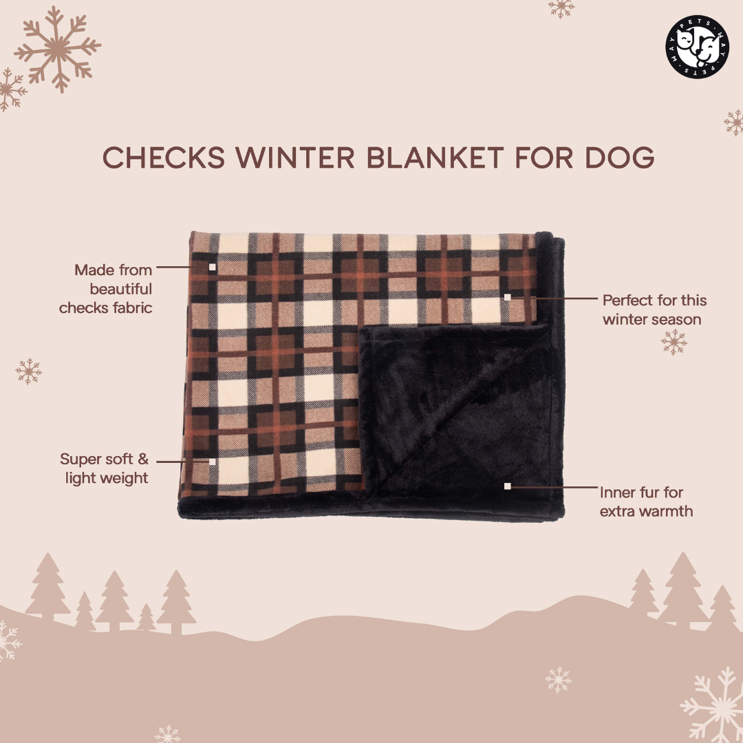 Checks Multi Blanket – Soft, Stylish & Durable Pet Blanket