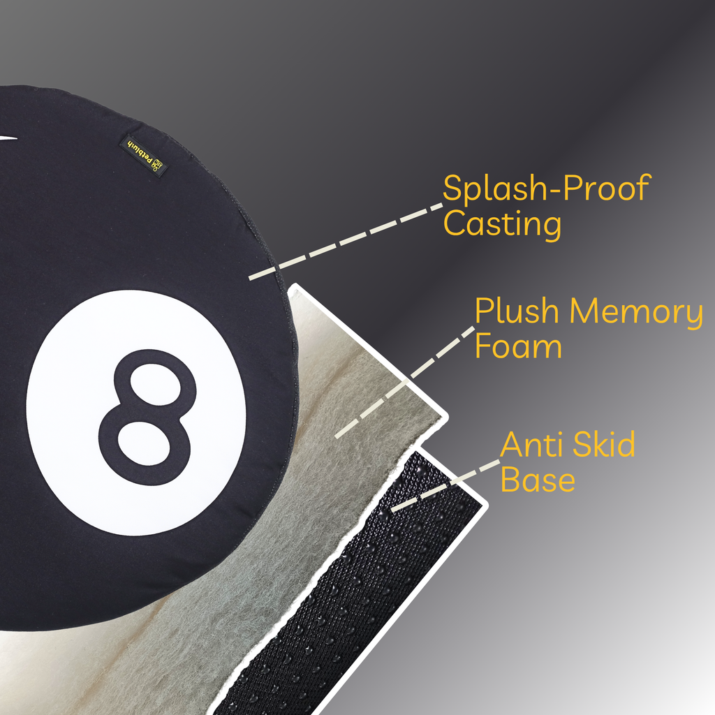 Petblush 8 Ball Pool Shaped Mat For Dogs