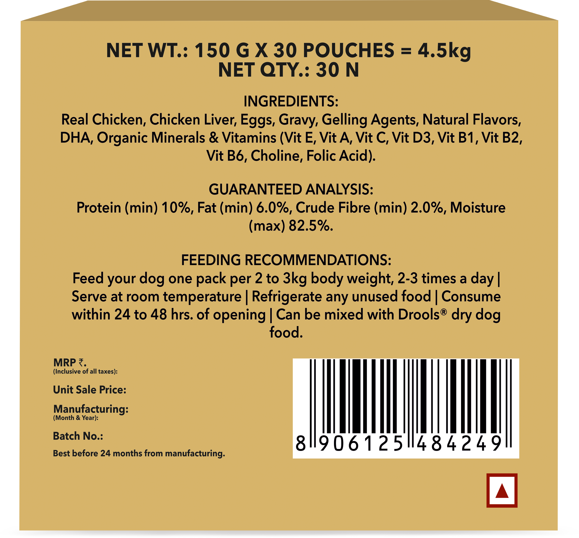 Drools Real Chicken & Chicken Liver Chunks in Gravy Puppy Dog Wet Food