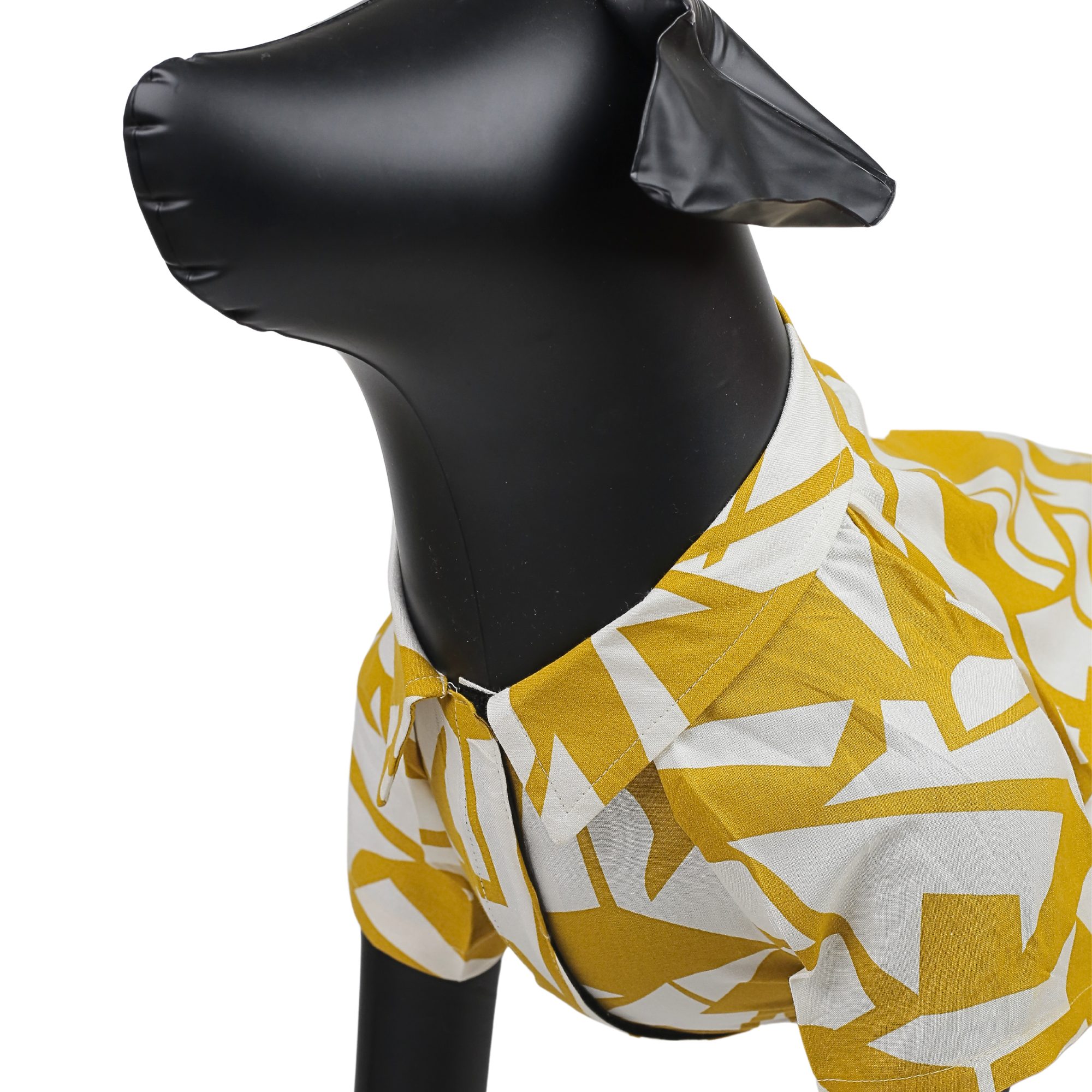 Petblush Mustard Abstract Print Shirt