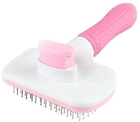 Petblush Pink Slicker Comb Brush Pet Grooming Dog Brush Daily Use to Clean Loose Fur & Dirt Great for Dogs and Cats with Medium Long Hair Deshedding Brush Dog Hair