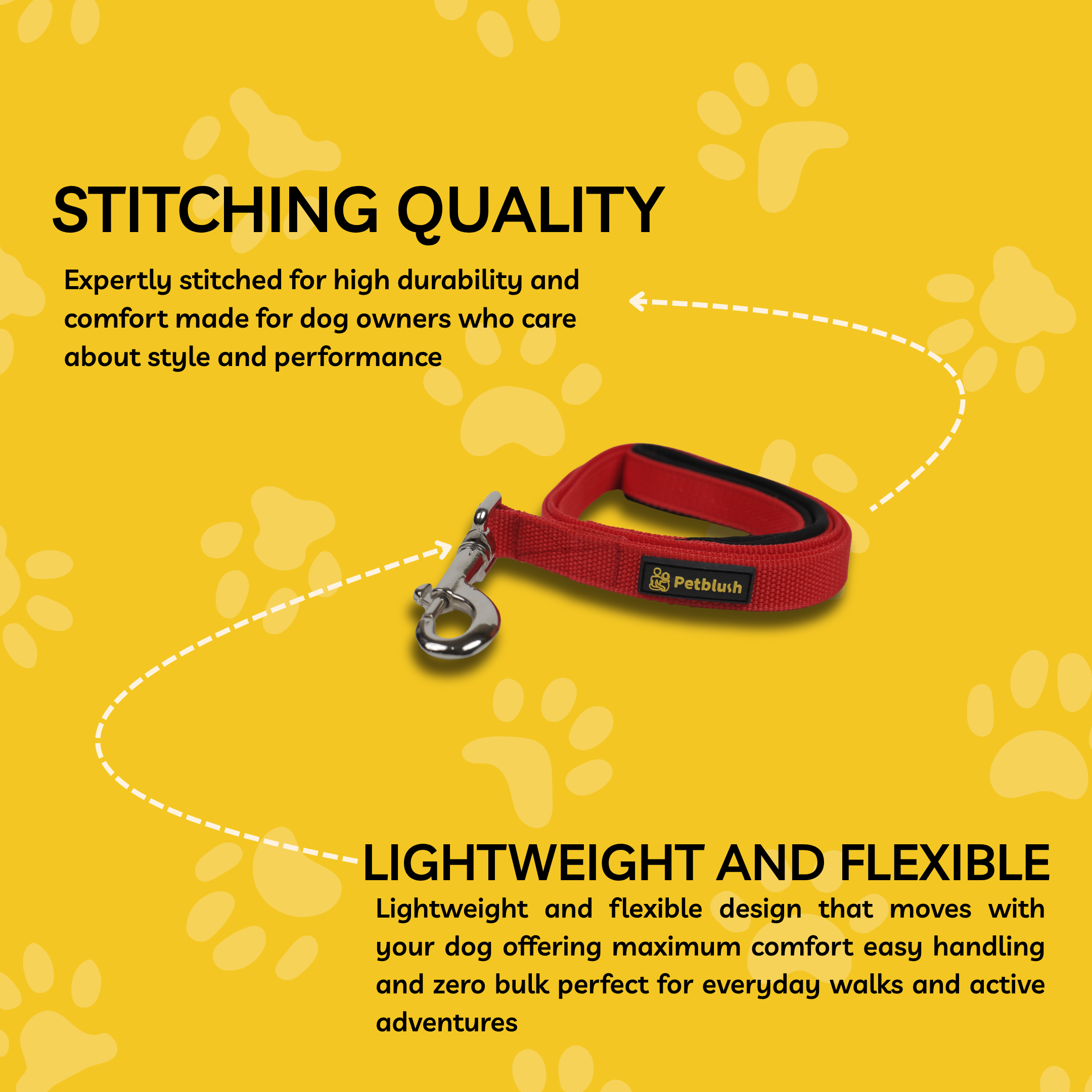 Petblush Everyday Dog Leash with Padded Handle