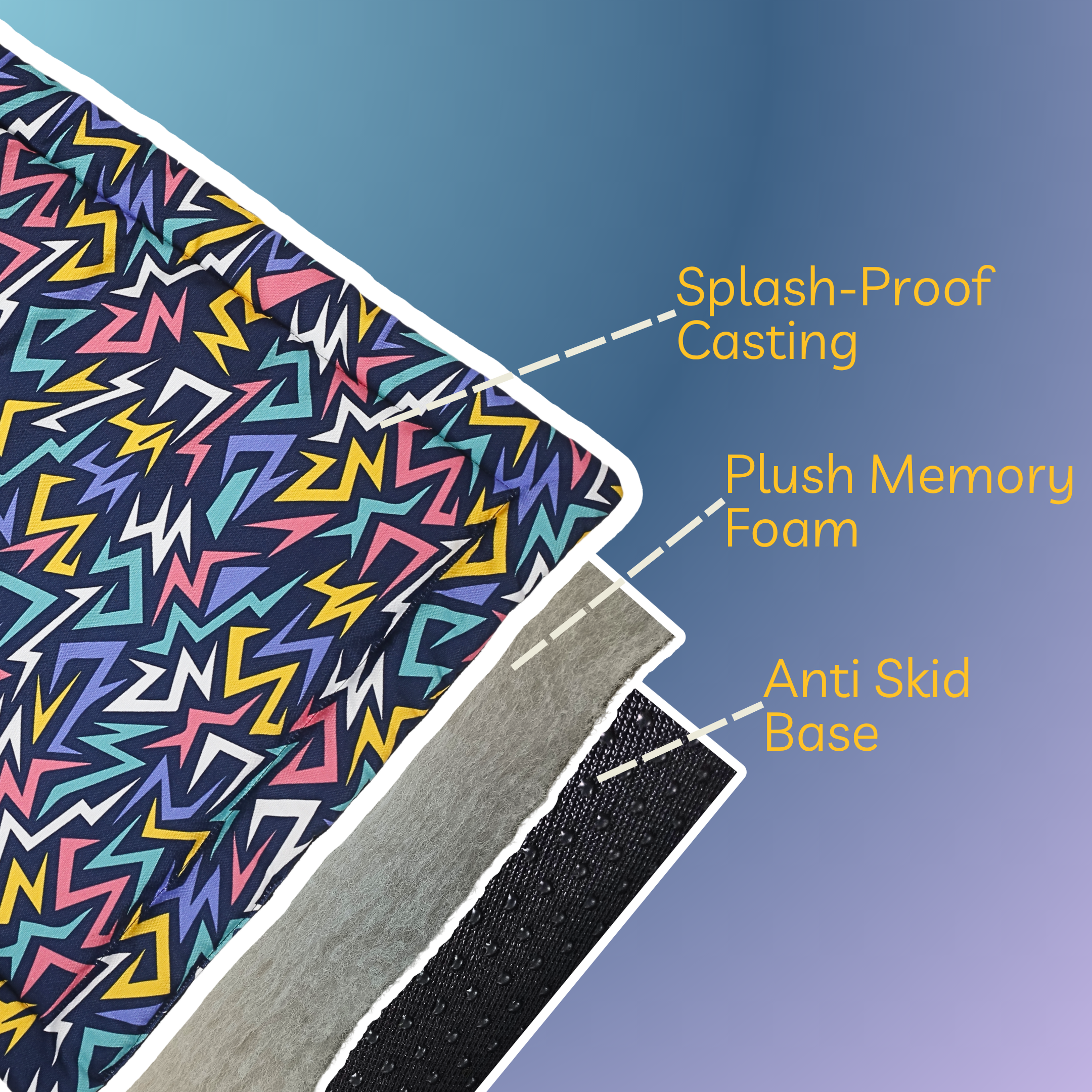 Petblush Abstract Foldable Travel Mat For Dogs and Cats