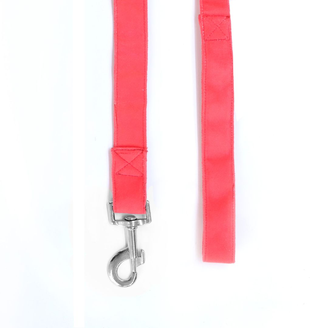 Coral Luxury Velvet Leash