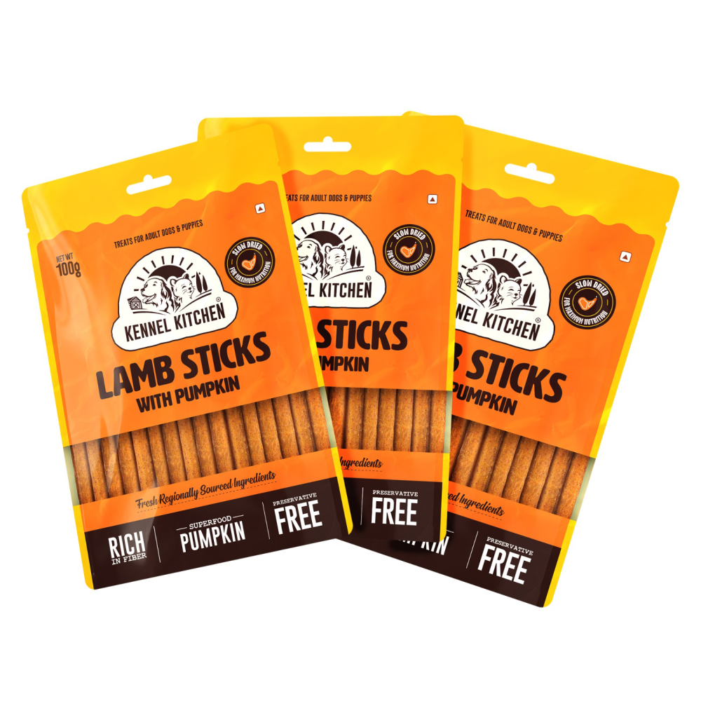 Kennel Kitchen Lamb Sticks with Pumpkin Stick Dog Treats