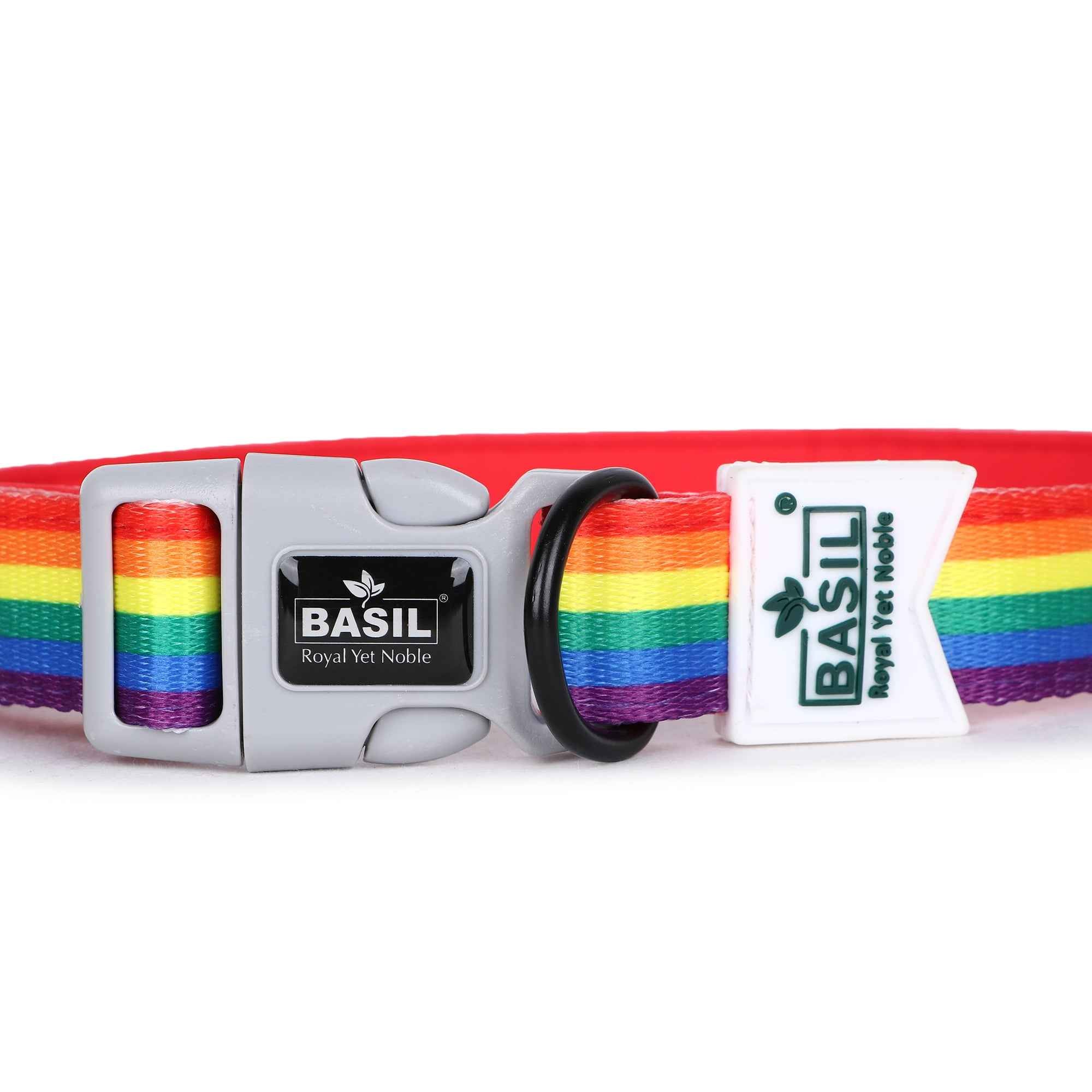 Padded Adjustable Collar for Dogs, Cats & Puppies (Rainbow)