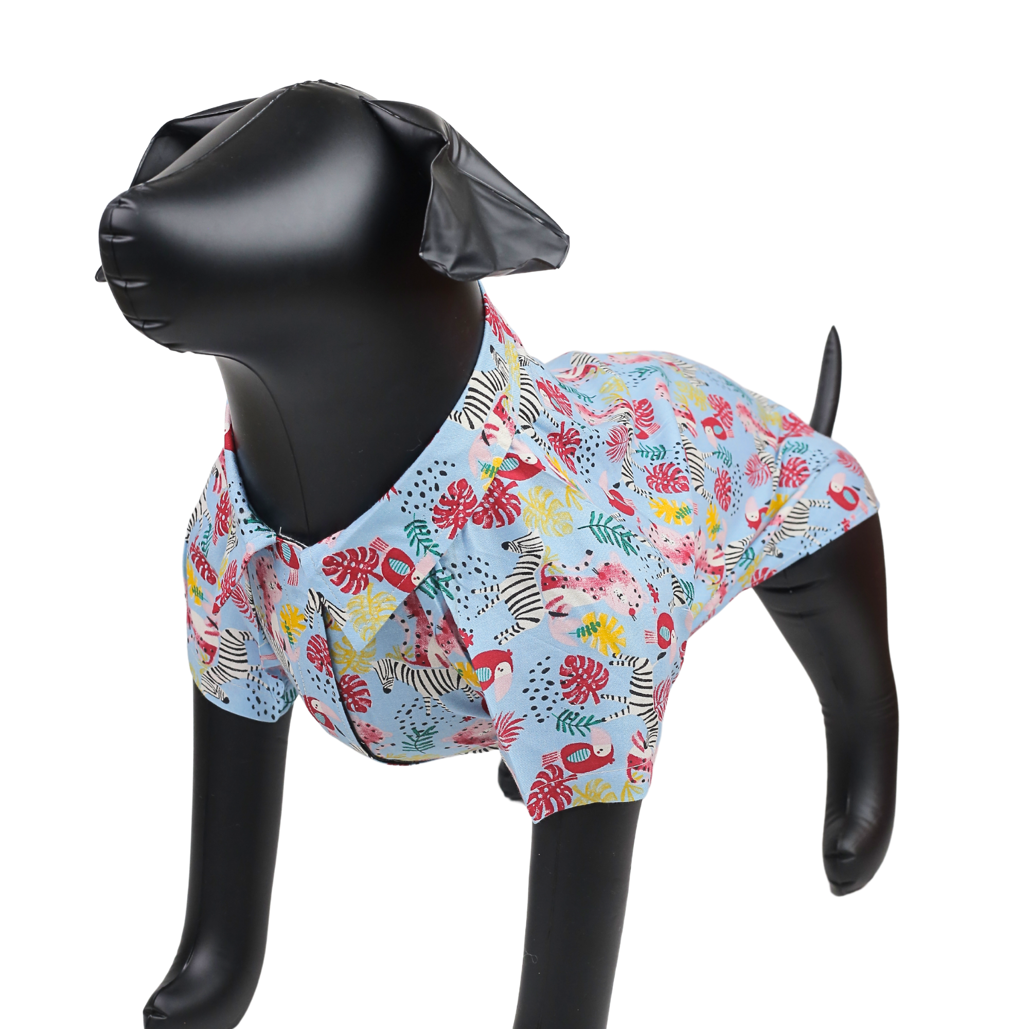 Petblush Blue Zoo Print Shirt