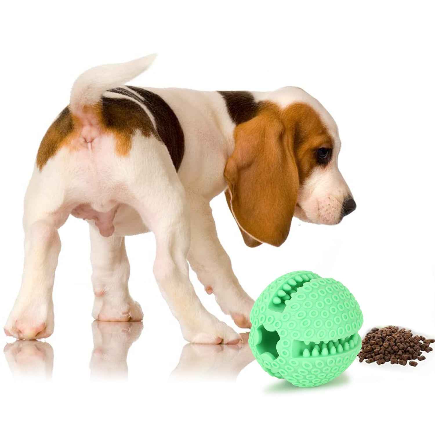 BASIL Solid Ball with Hollow Centre & Grooves in Sides for Treats