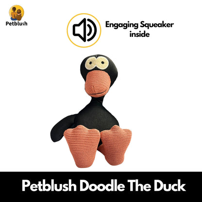 Petblush Doodle The Duck Plush Toy for Dogs & Cats