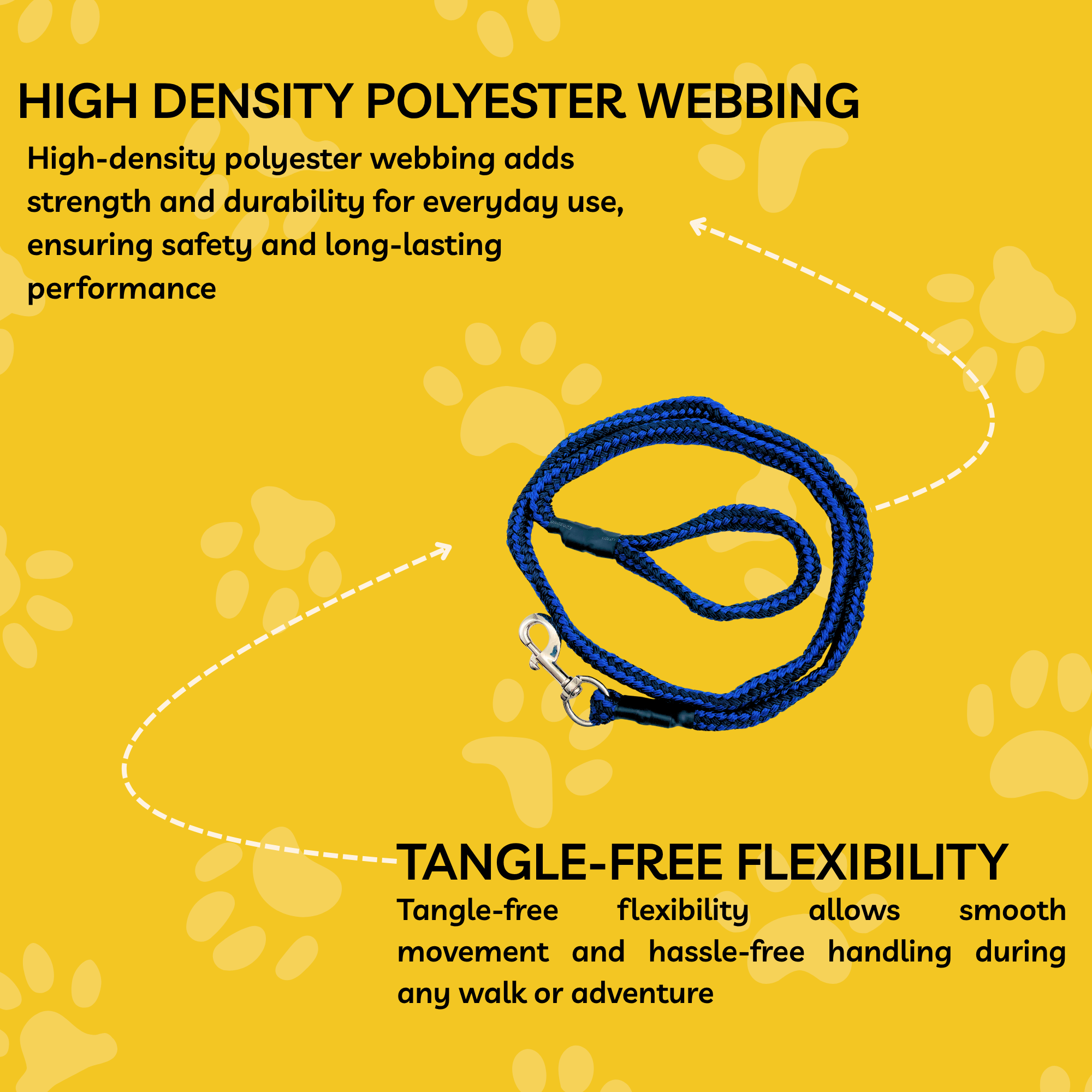Petblush Stock Spider Rope Leash For Dogs