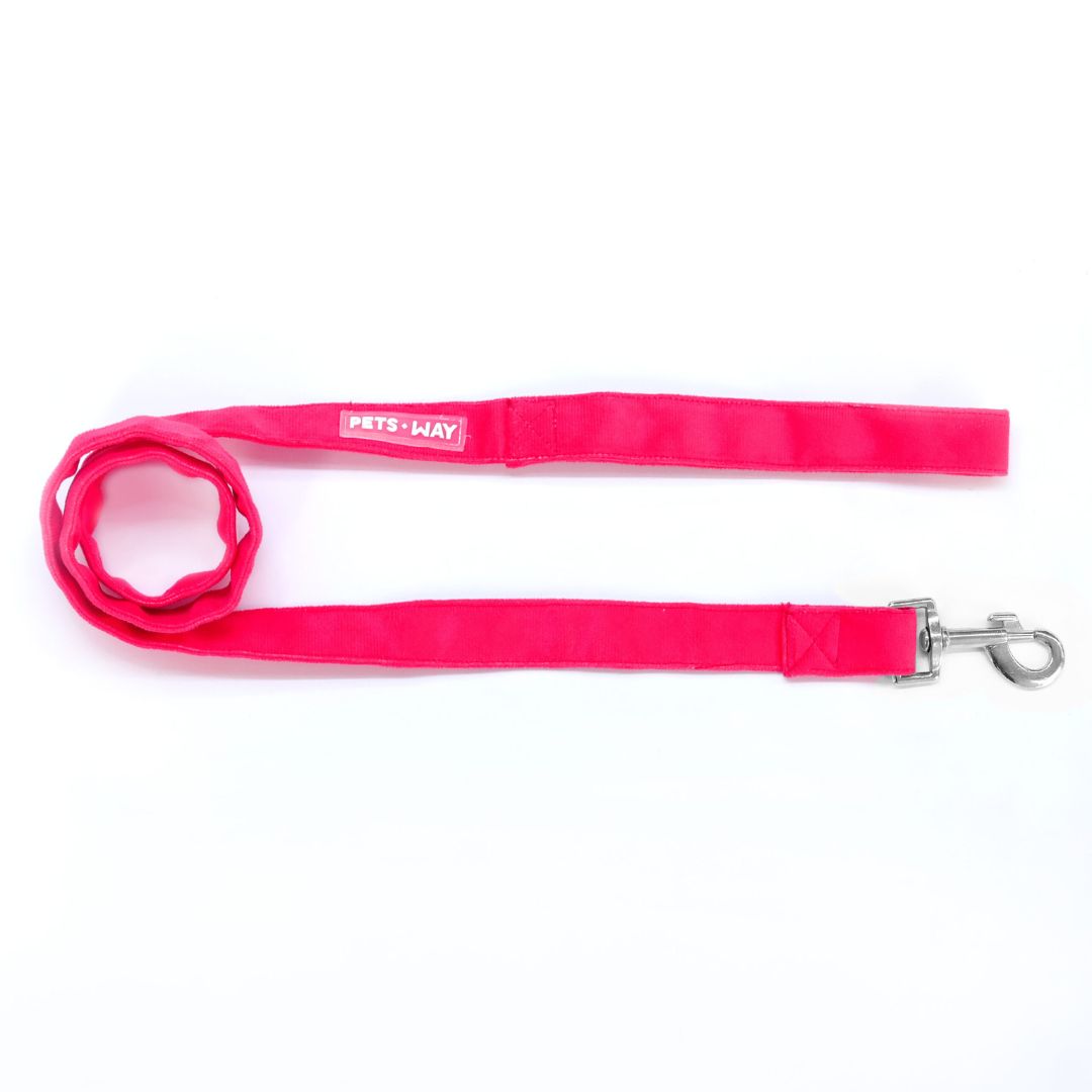 Fuchsia Luxury Velvet Leash