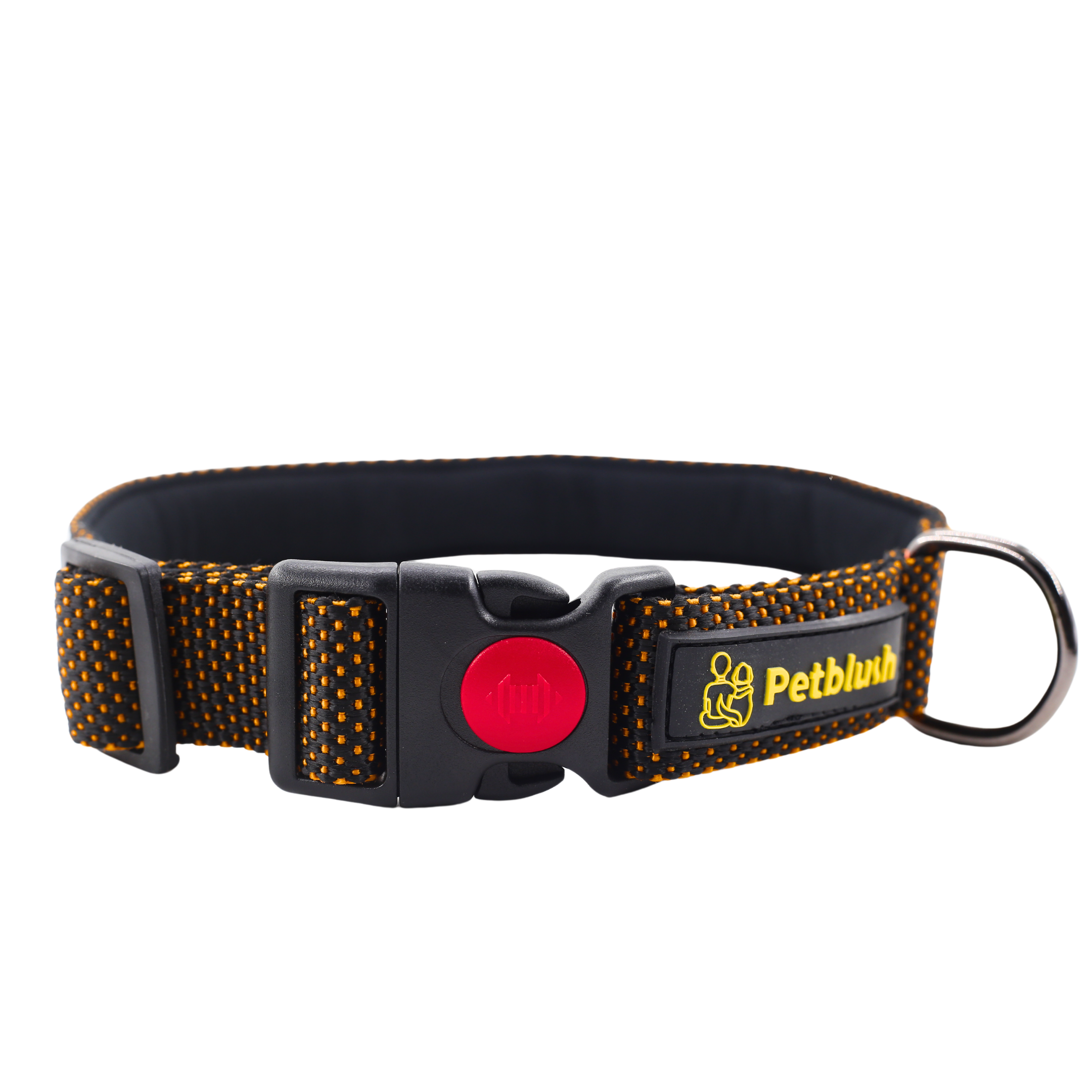 Petblush Dotted Padded Collar With Lock Buckle