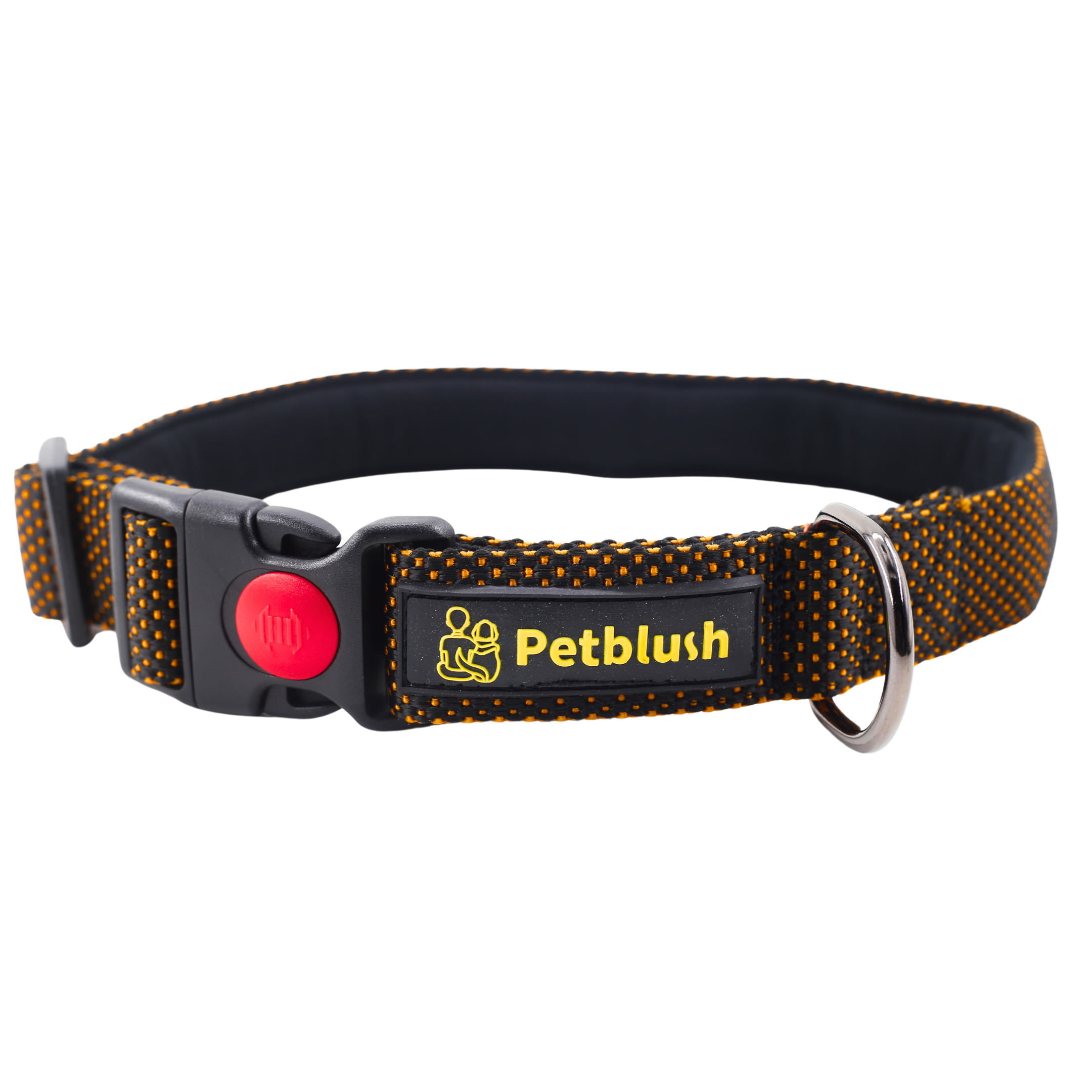 Petblush Dotted Padded Collar With Lock Buckle