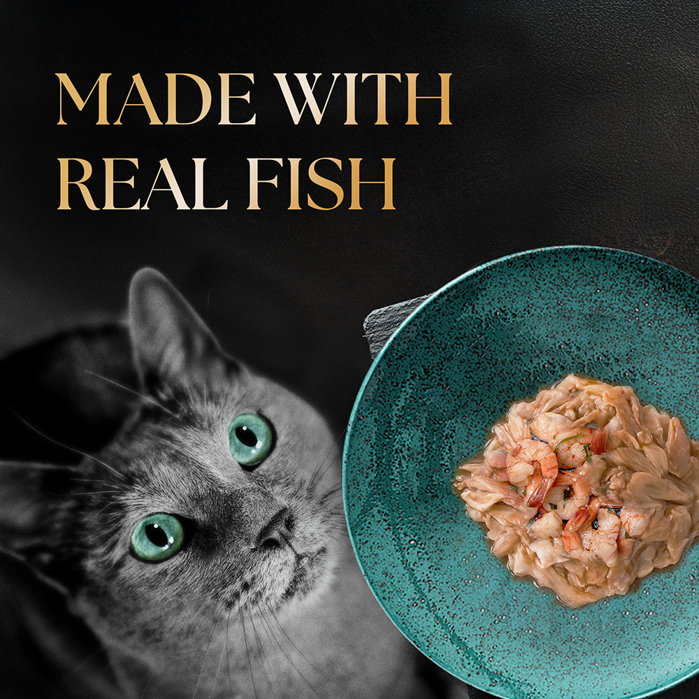 Sheba Tuna Fillet & Whole Prawns in Gravy Premium Cat Wet Food