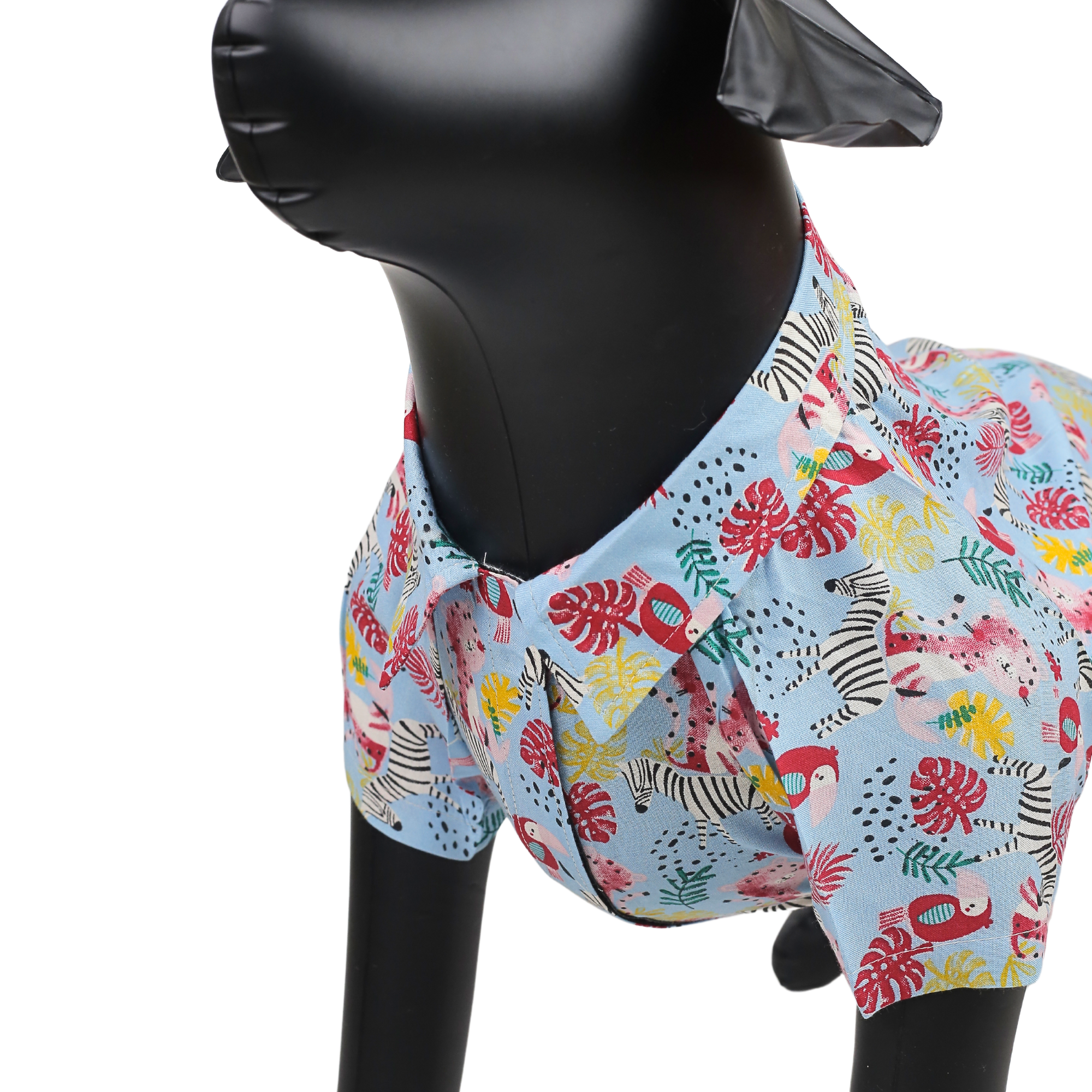 Petblush Blue Zoo Print Shirt