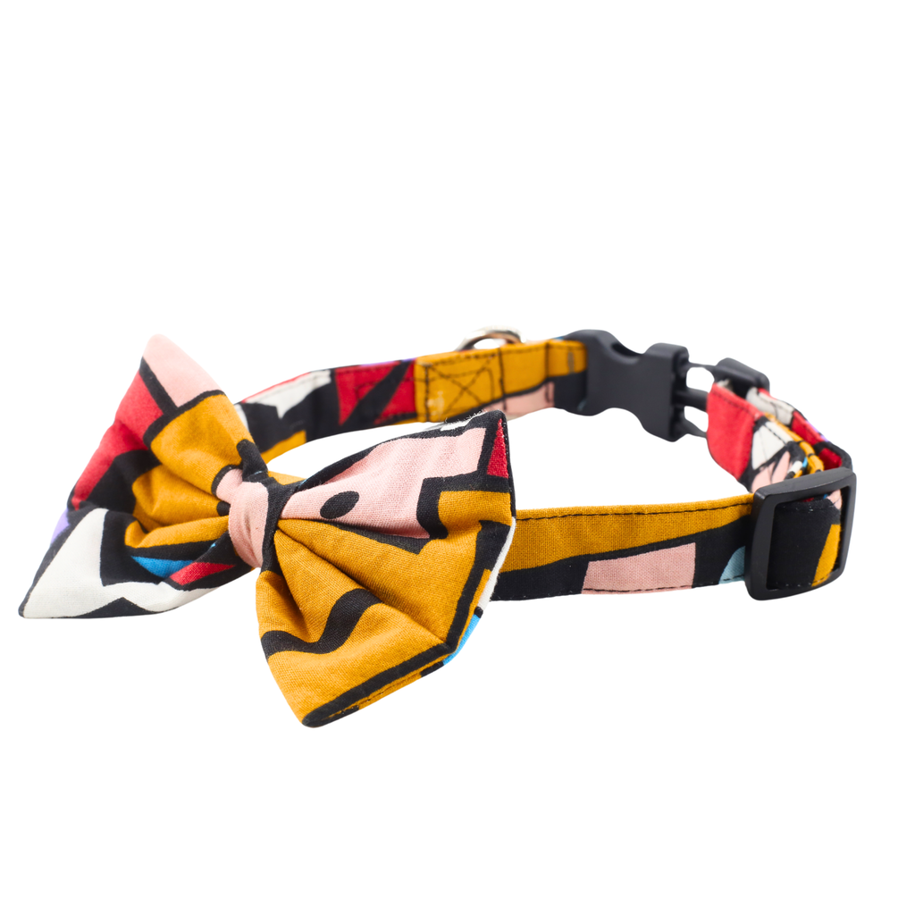 Petblush Red Funky Bow Collar
