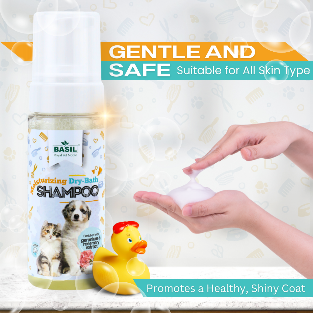Dry Bath Foam Shampoo for Puppies & Kittens, 150 ML