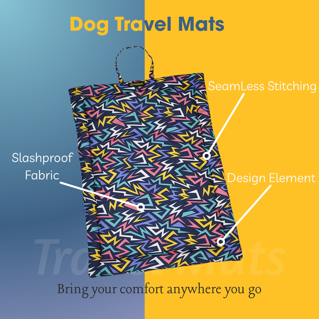 Petblush Abstract Foldable Travel Mat For Dogs and Cats