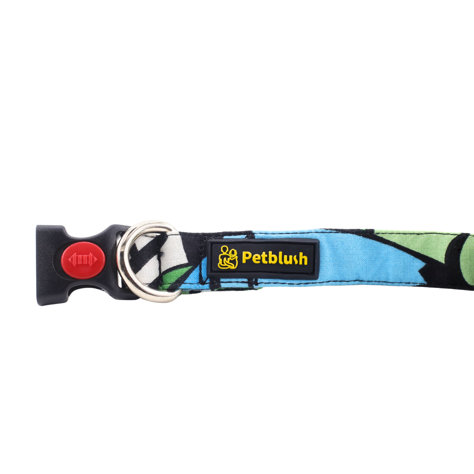 Petblush Funky Abstract Blue Bow Collars for Dogs