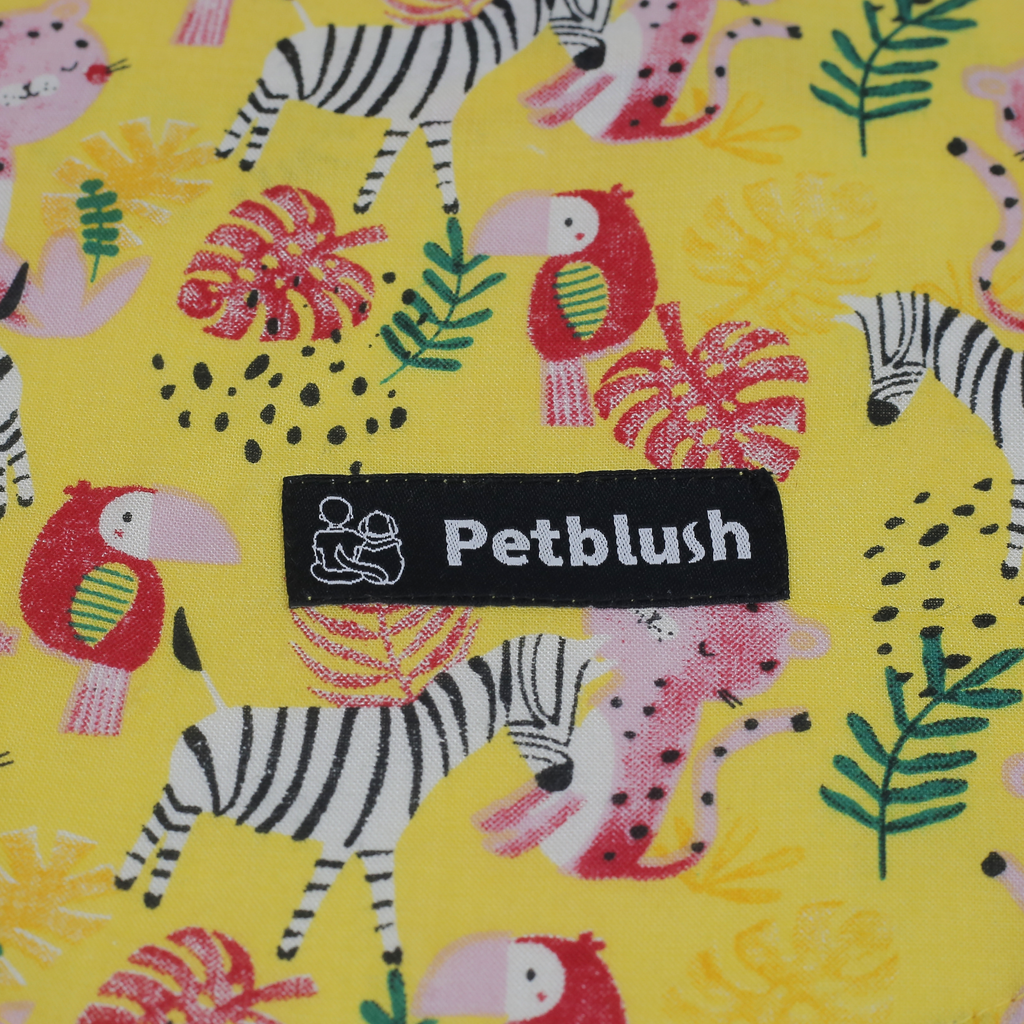 Petblush Yellow Zoo Print Shirt