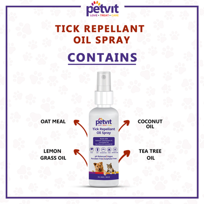Petvit Tick Repellent Oil Spray for Dogs and Cats