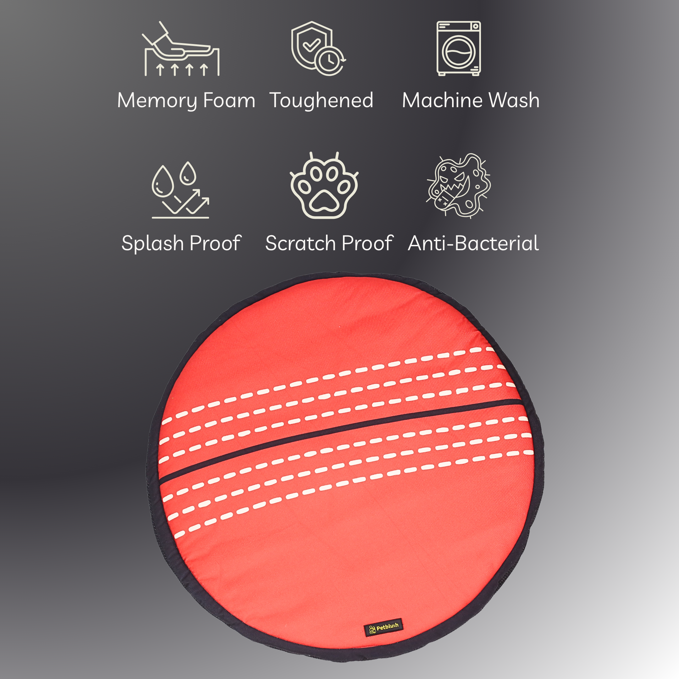 Petblush Cricket Ball Shaped Mat For Dogs and Cats
