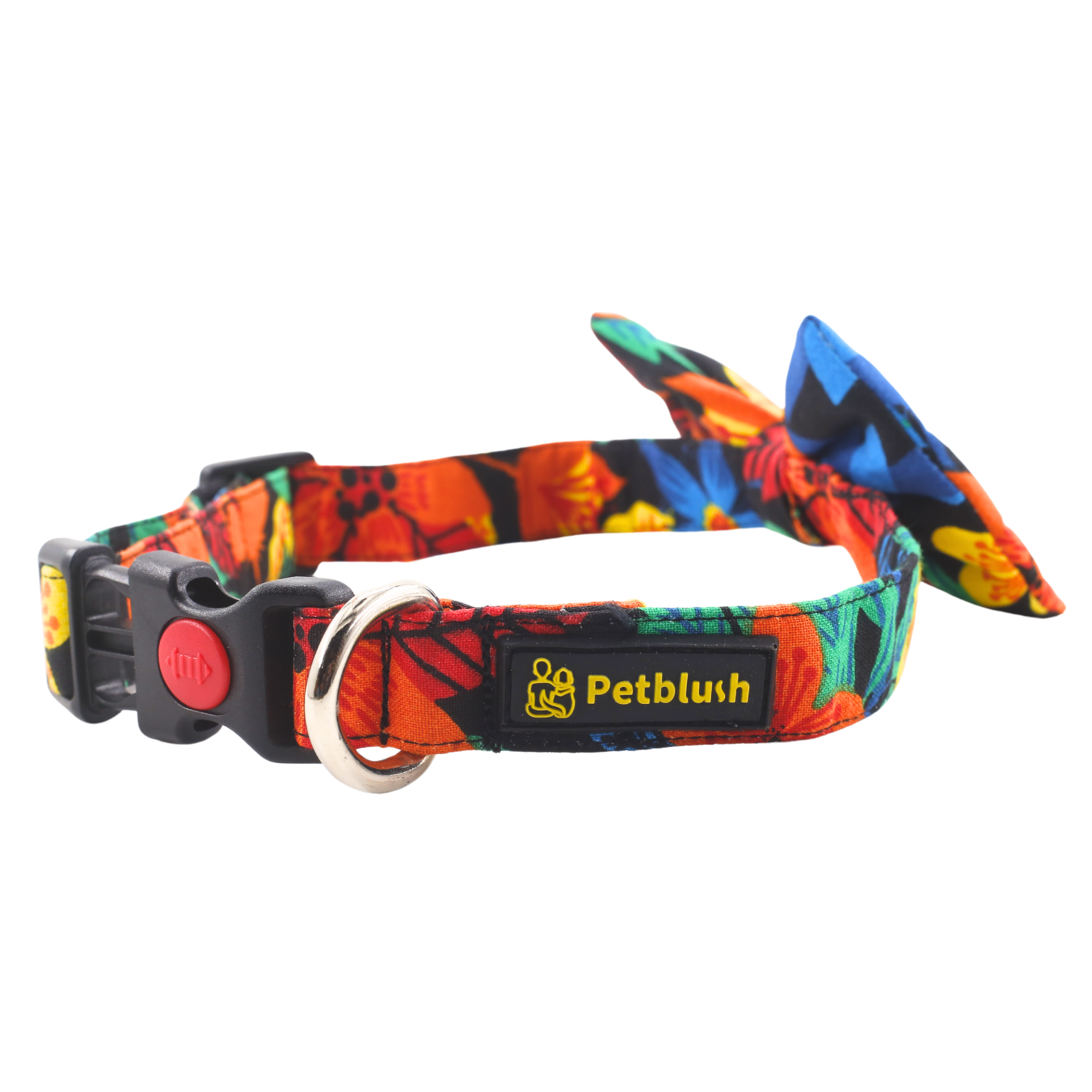 Petblush Hawai Print Bow Collars For Dogs